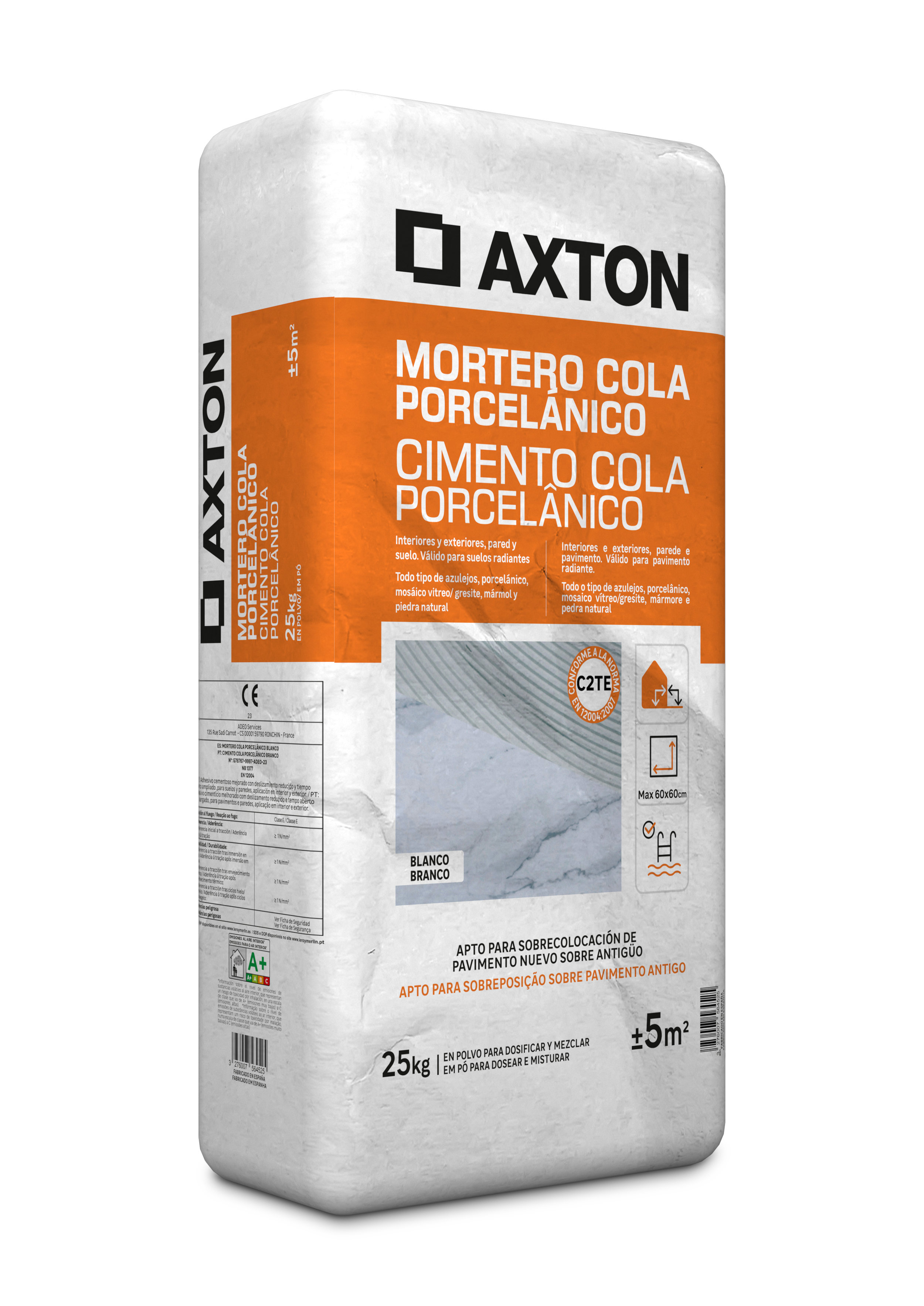 Cimento cola AXTON branco 25kg - 3