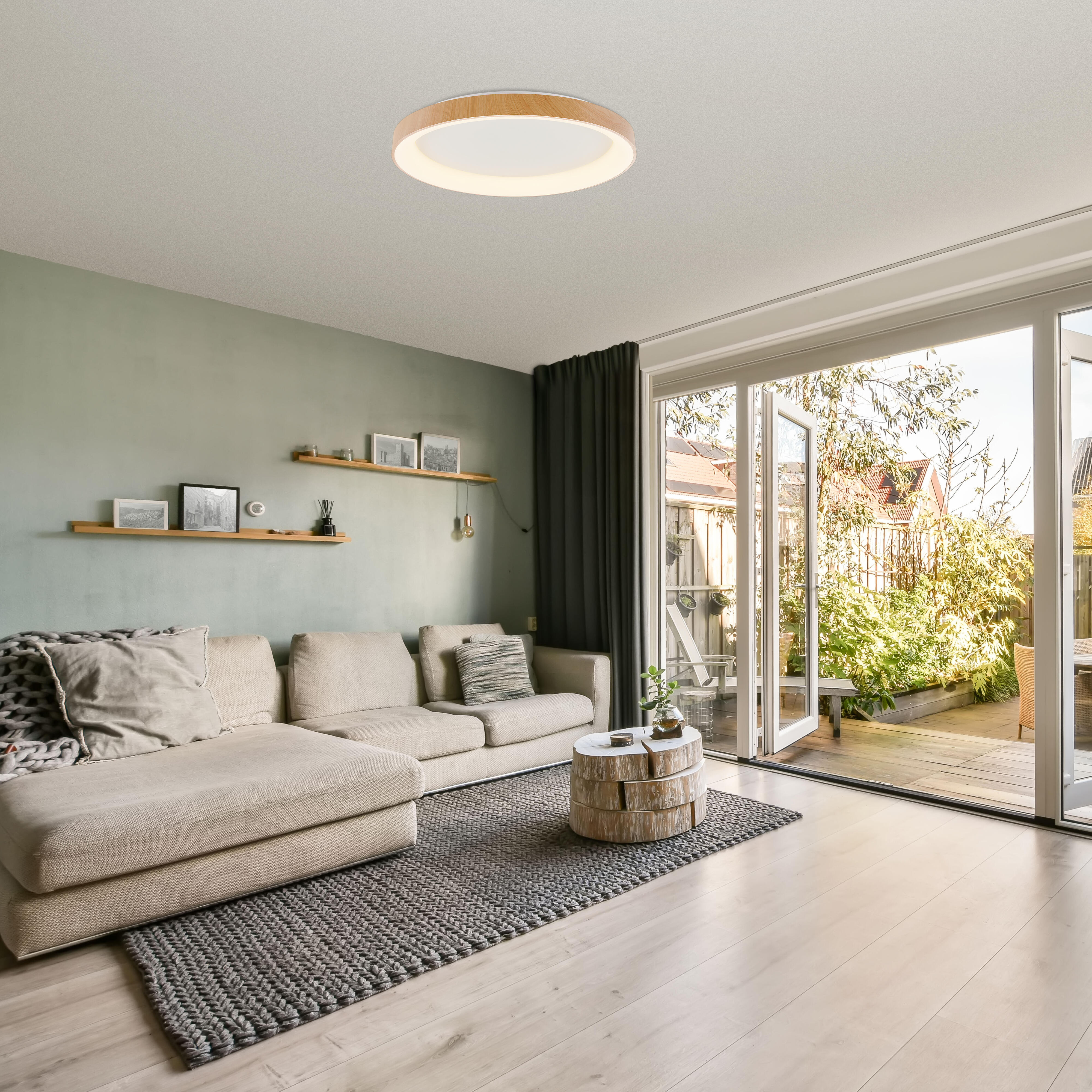 Plafón led niseko 78w 3000k madera