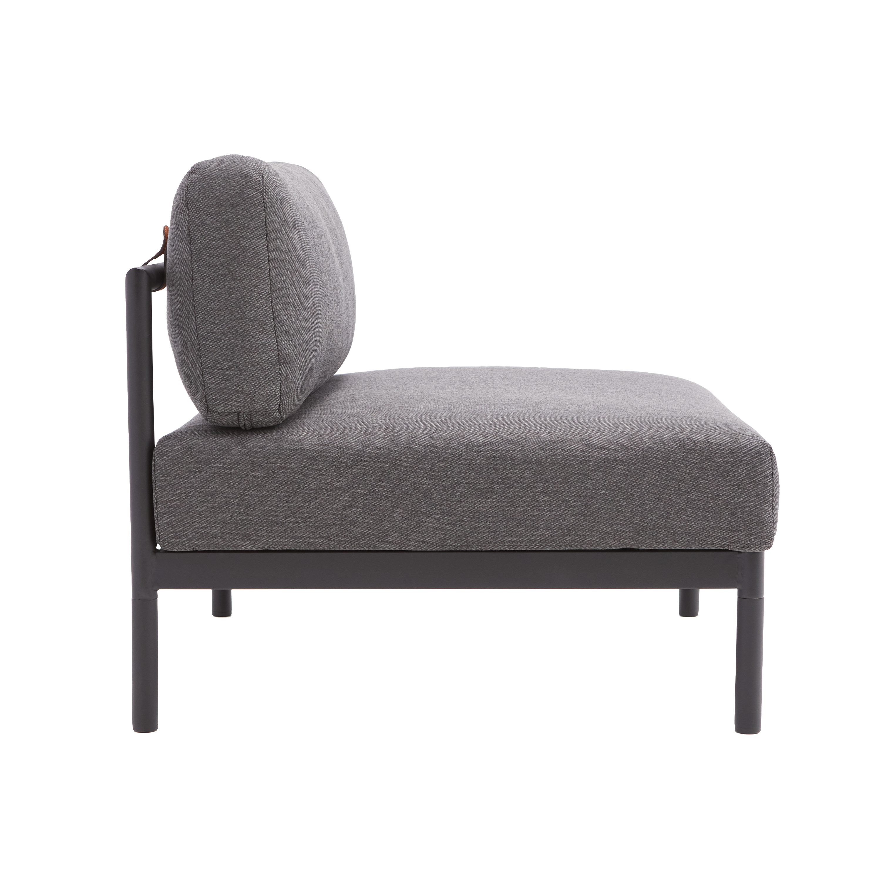 Módulo sofá jardim simples preto Idunn Naterial - 3