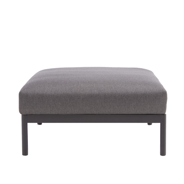 Banco de jardim com almofada preto Naterial Idunn