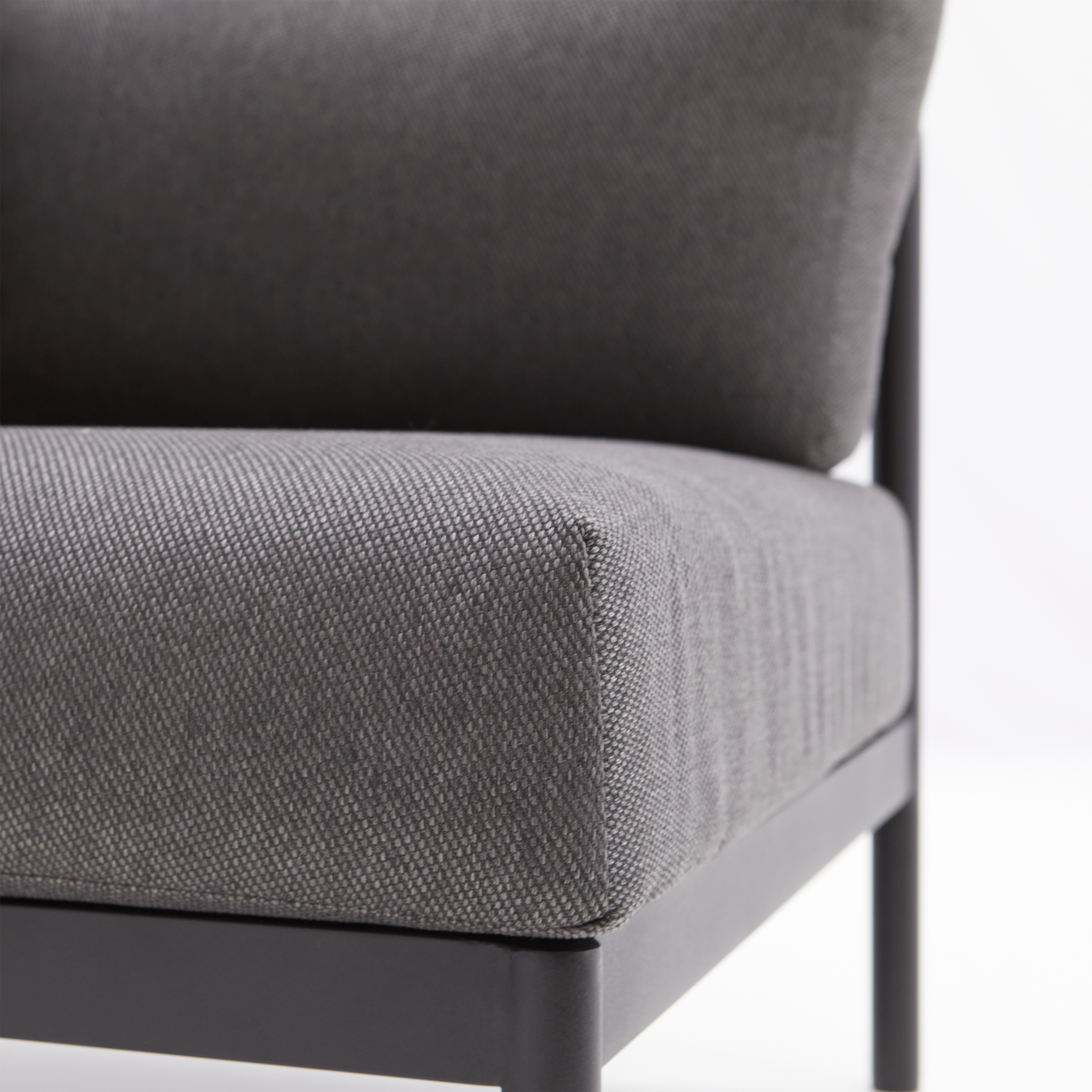 Módulo sofá de jardim com almofada preto Idunn Naterial - 13