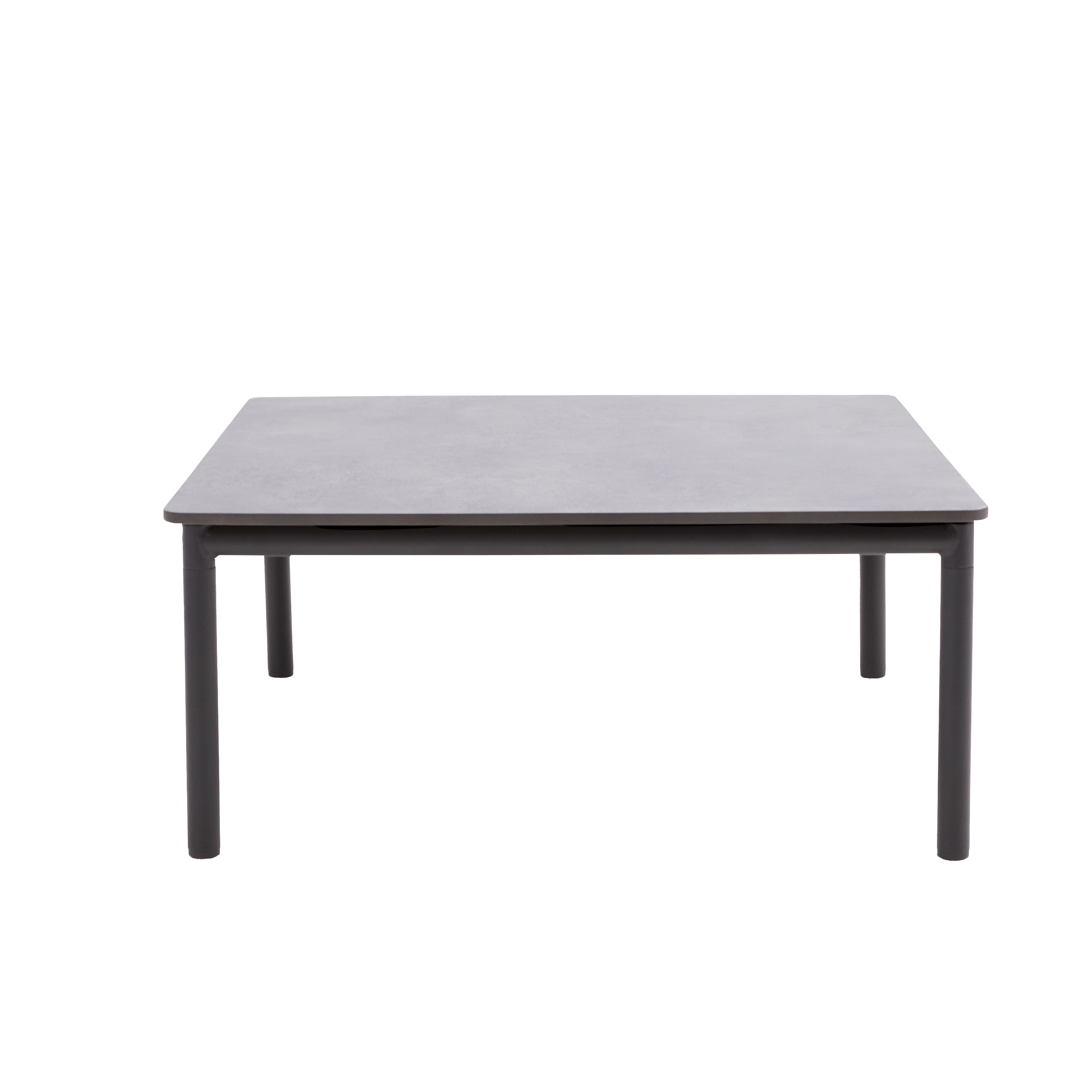 Mesa auxiliar de jardín naterial idunn de aluminio y composite 85 x 85 cm
