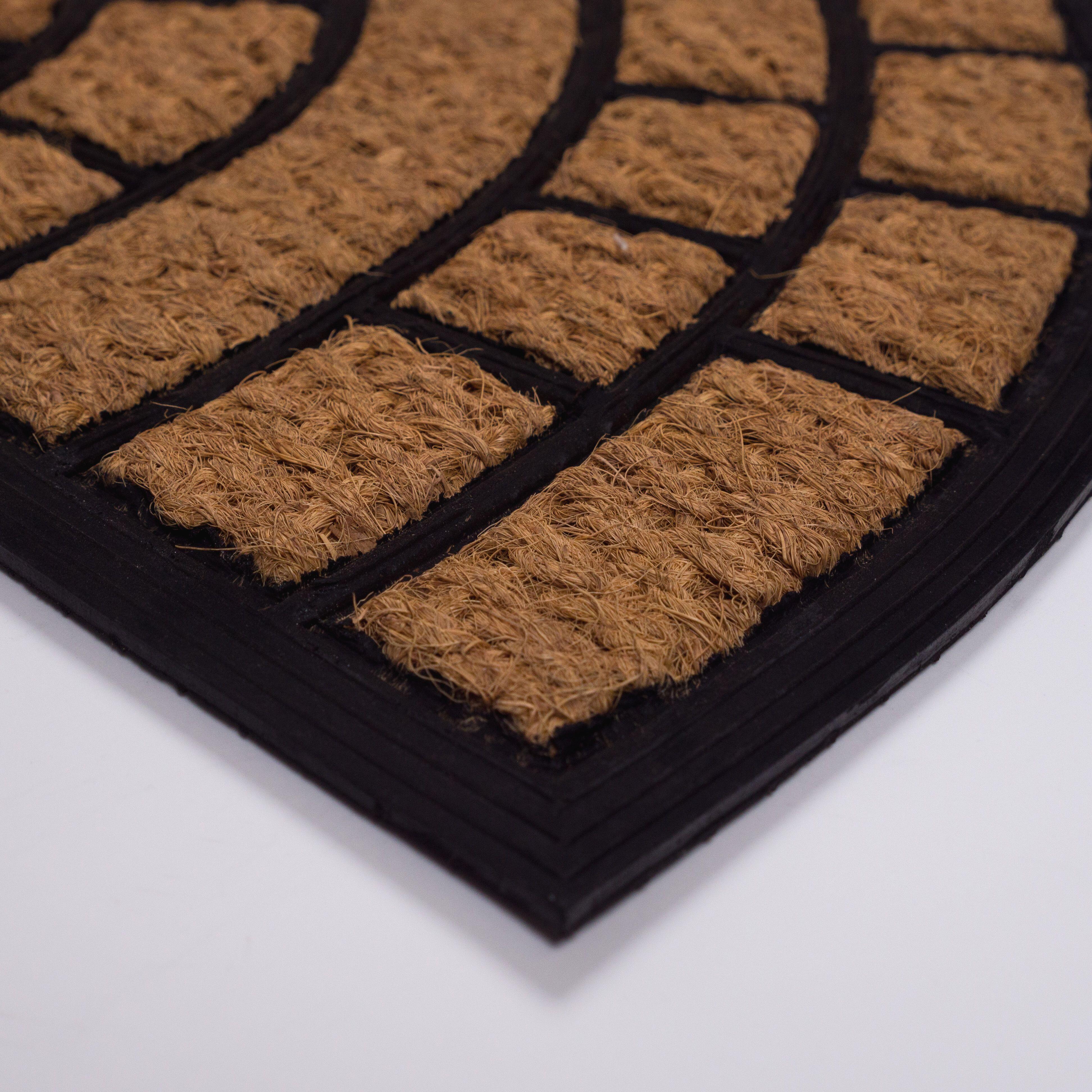 Tapis coco caout demi lune naturel 40x70cm Ep. 15mm - 2