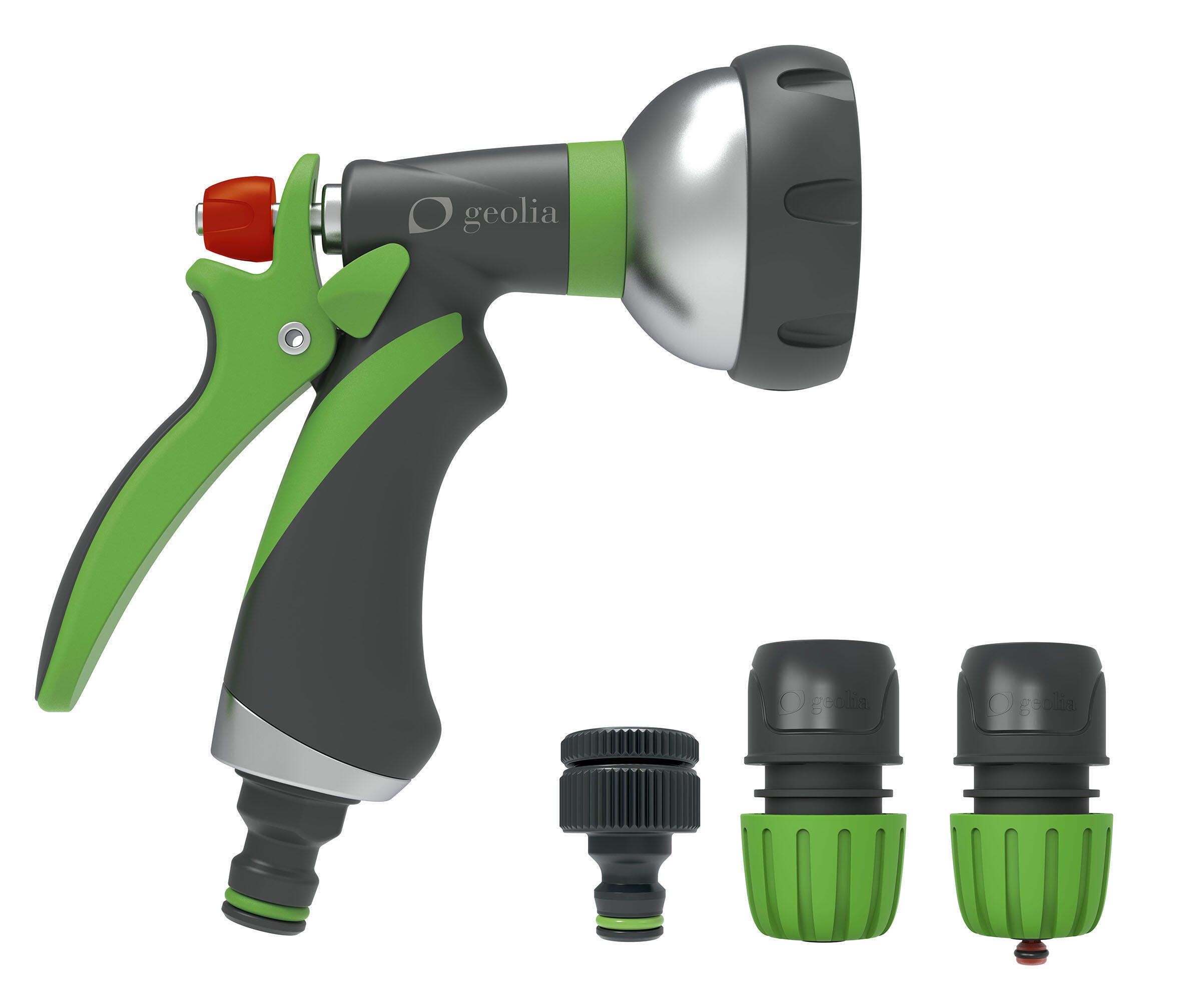 Pistola ad acqua GEOLIA KIT PIST MET-G MULTIG+RAC.UNIV multigetto ...