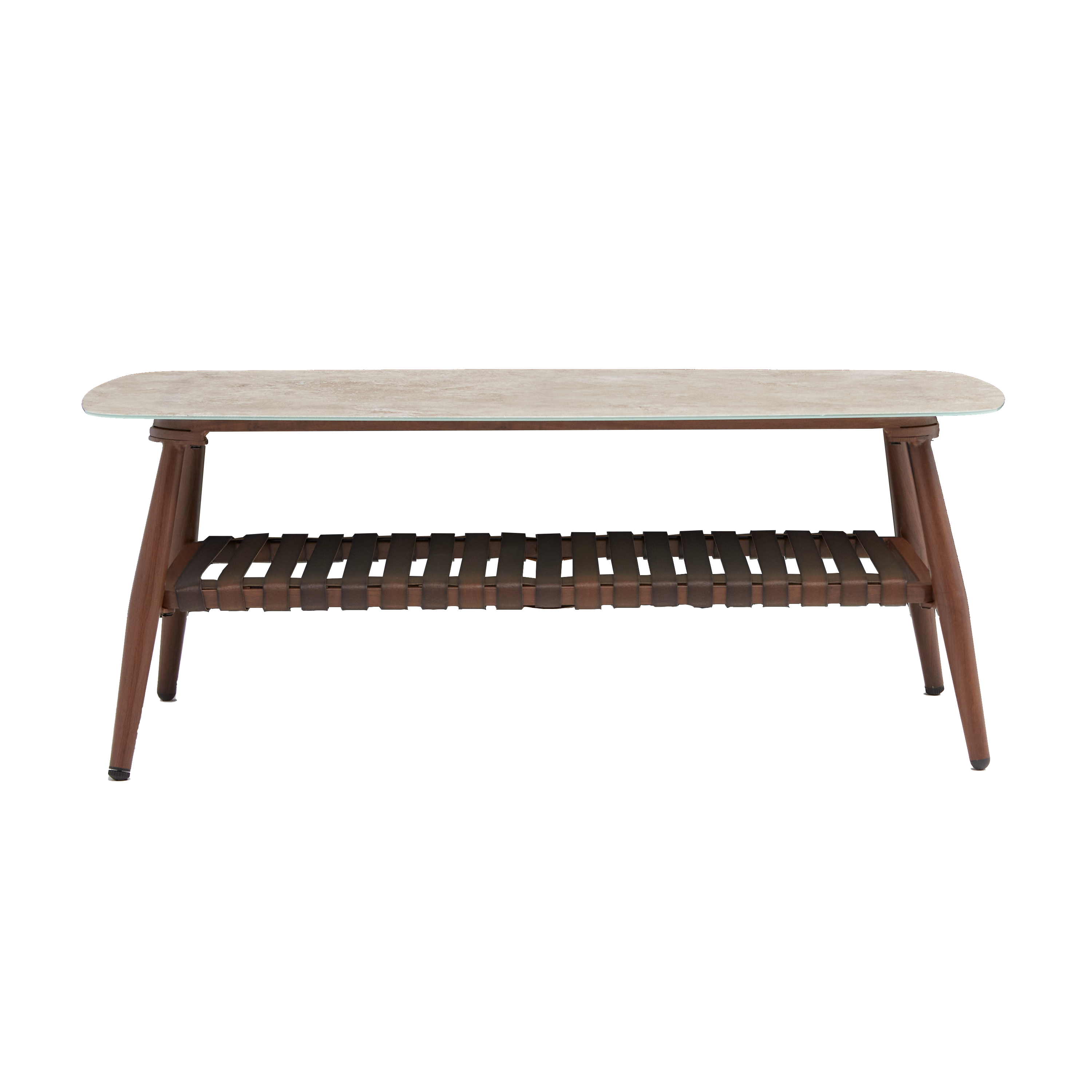 Mesa auxiliar de jardín naterial retro de aluminio