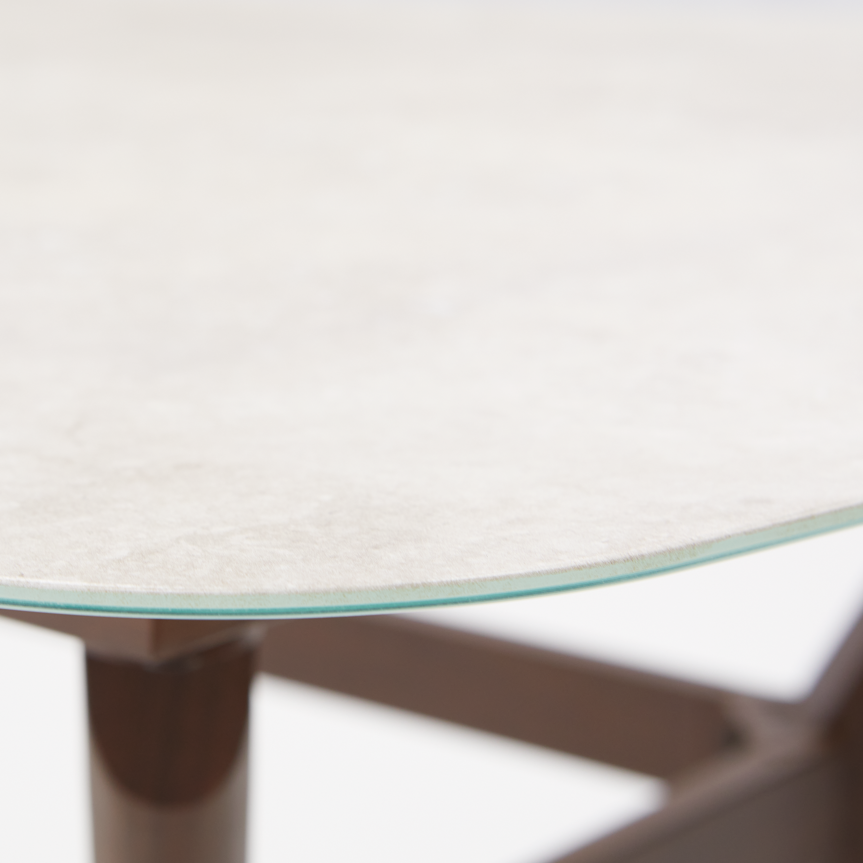 Tavolo da pranzo per giardino Retro NATERIAL in alluminio con piano in vetro beige per 6 persone 100x200cm - 7