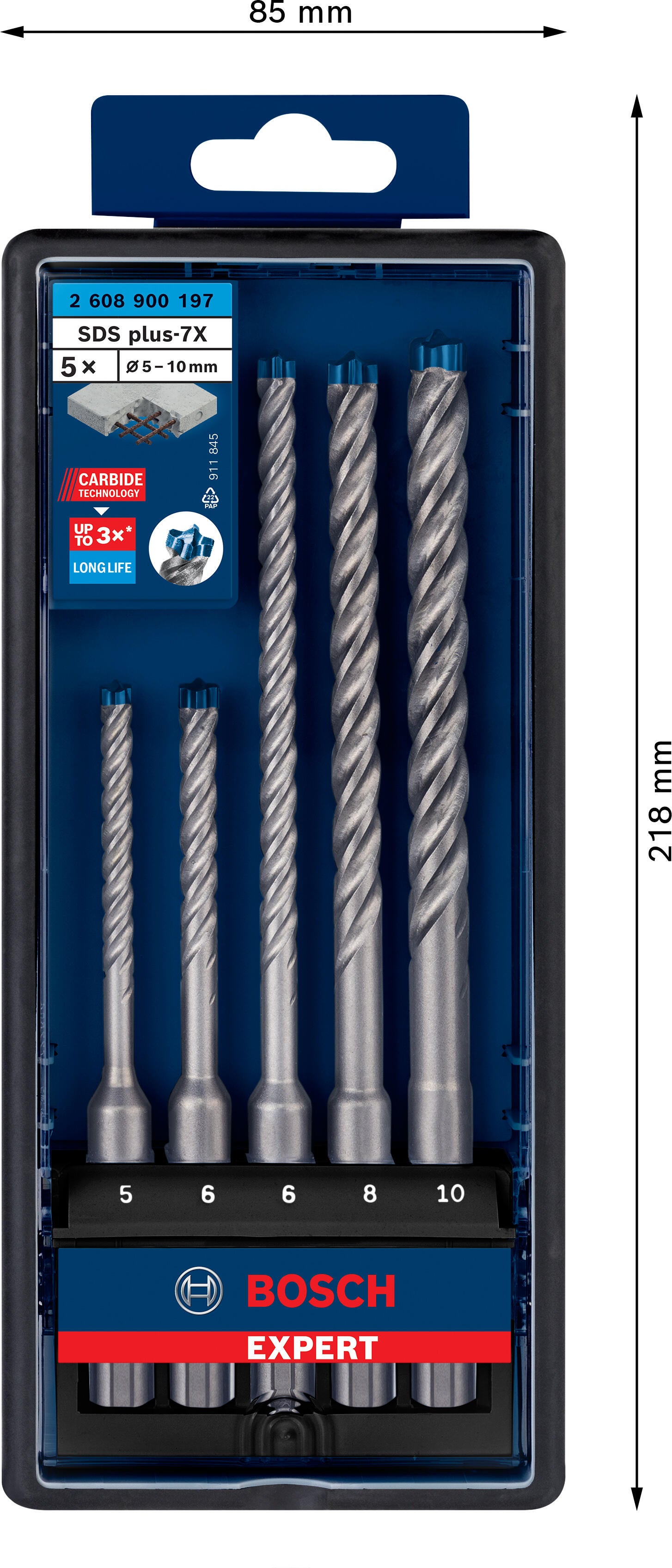 5 Brocas de betão 5mm Bosch Expert - 5