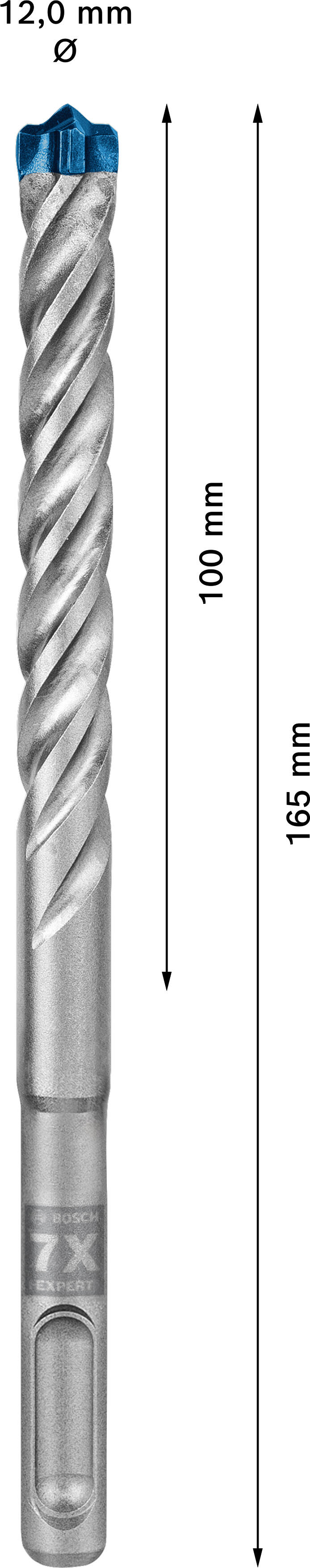 Foret béton SDS+ Diam.12 mm L.165 mm - BOSCH EXPERT - 2