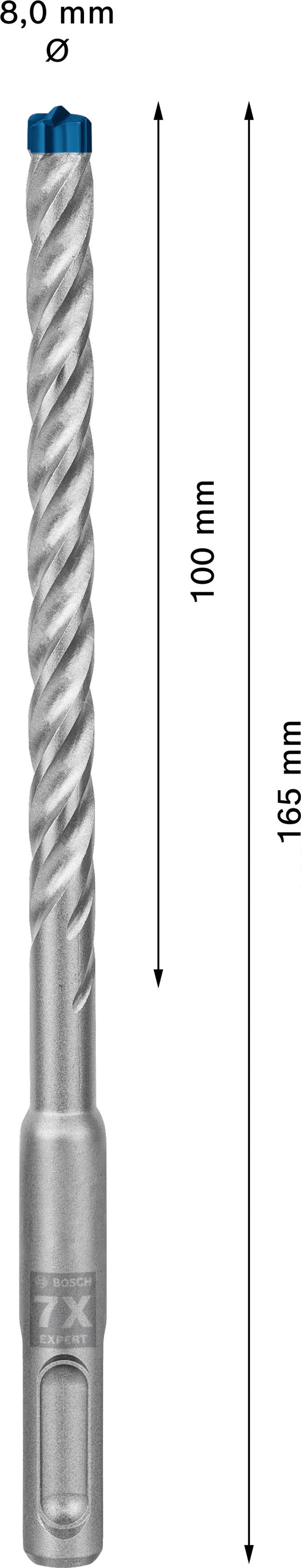 Broca para hormigón enganche cilíndrico ø 8 mm x L. 165 mm BOSCH - 7
