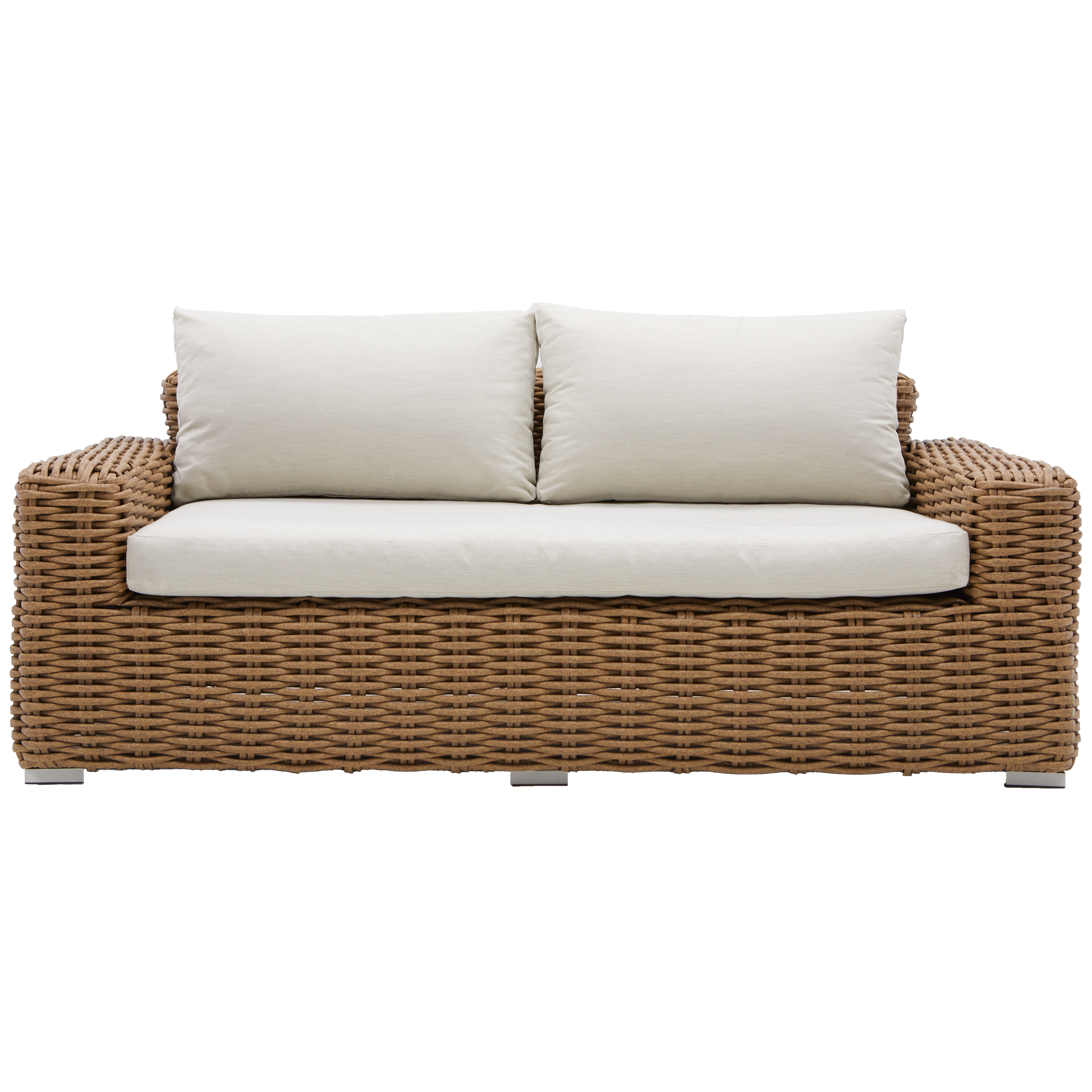 Canapé 2 places en aluminium et résine tressée Ayamo - 8