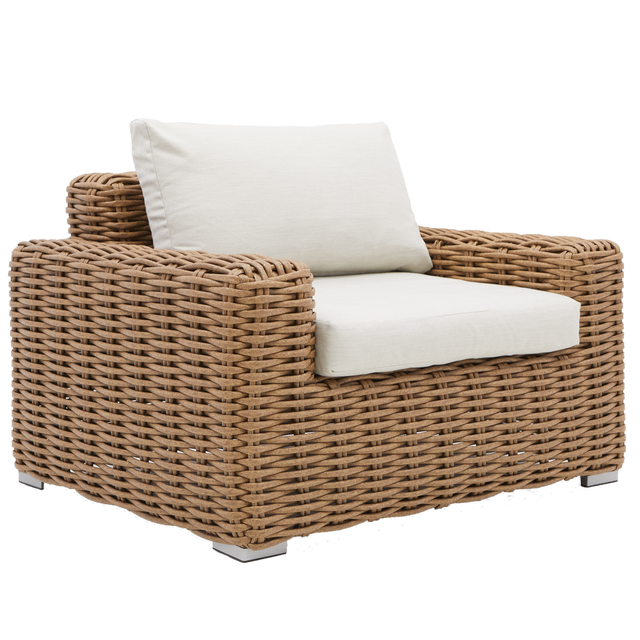 Sillón de jardín NATERIAL Ayamo de aluminio y mimbre