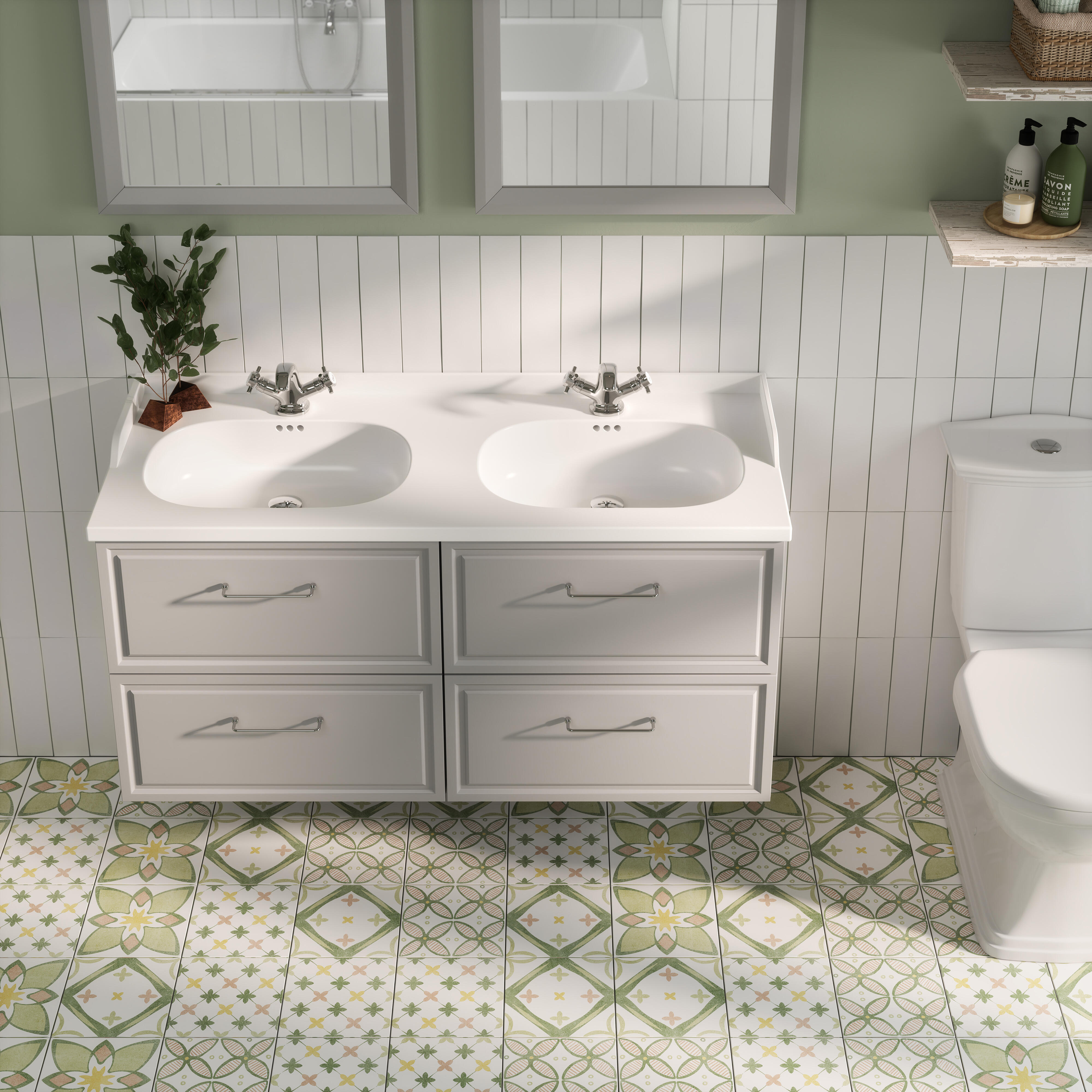 Grifo de lavabo SENSEA Mauna bimando cromo brillo. Latón - 15