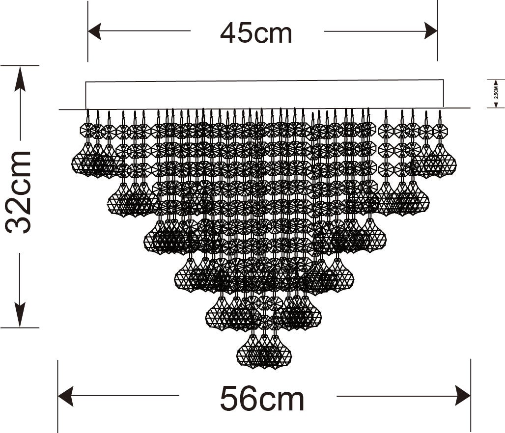 Lampa sufitowa Lancaster Crystal 7 x E14 złota  Reality - 5