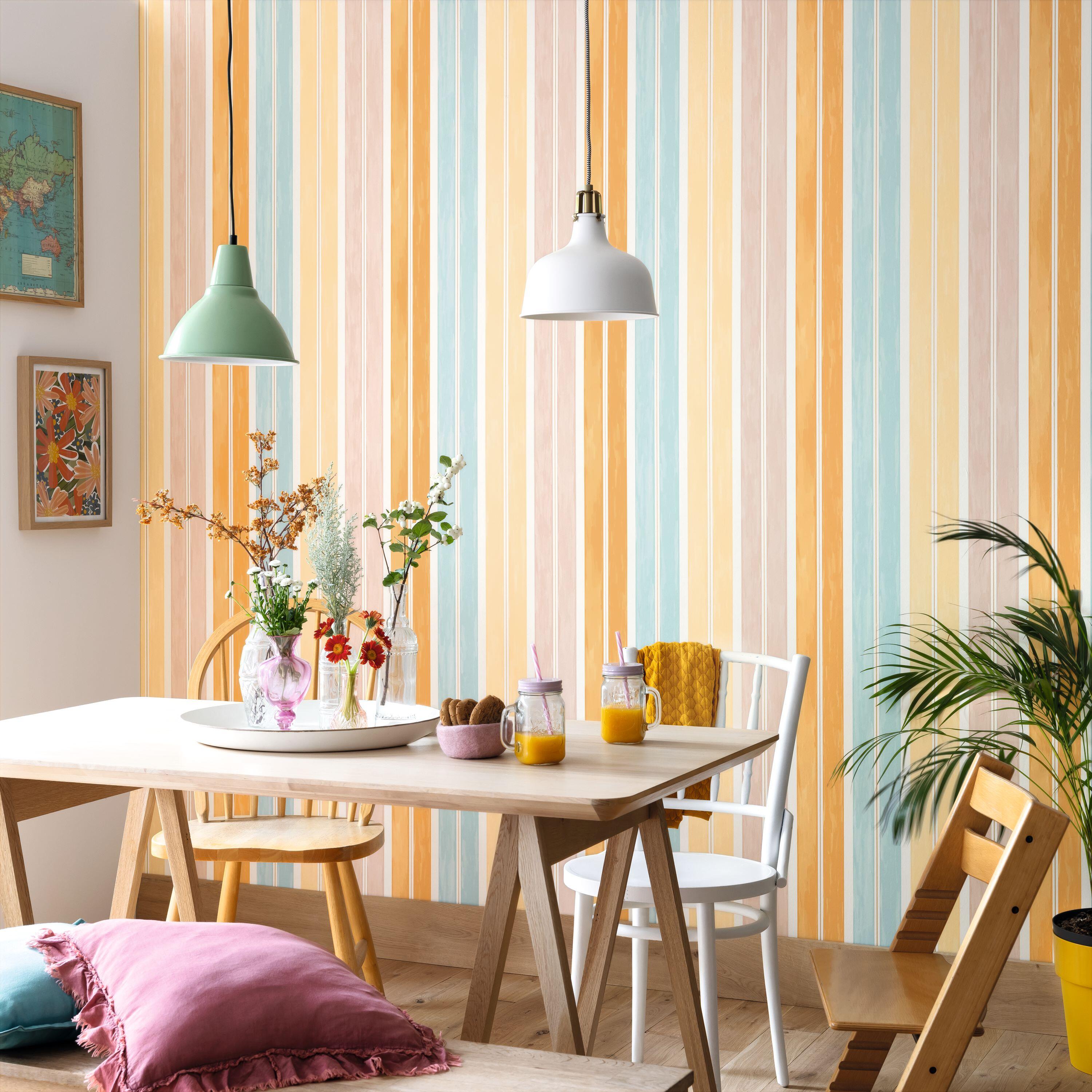 Papier peint intissé Happy therapy sunny multicolore | Leroy Merlin