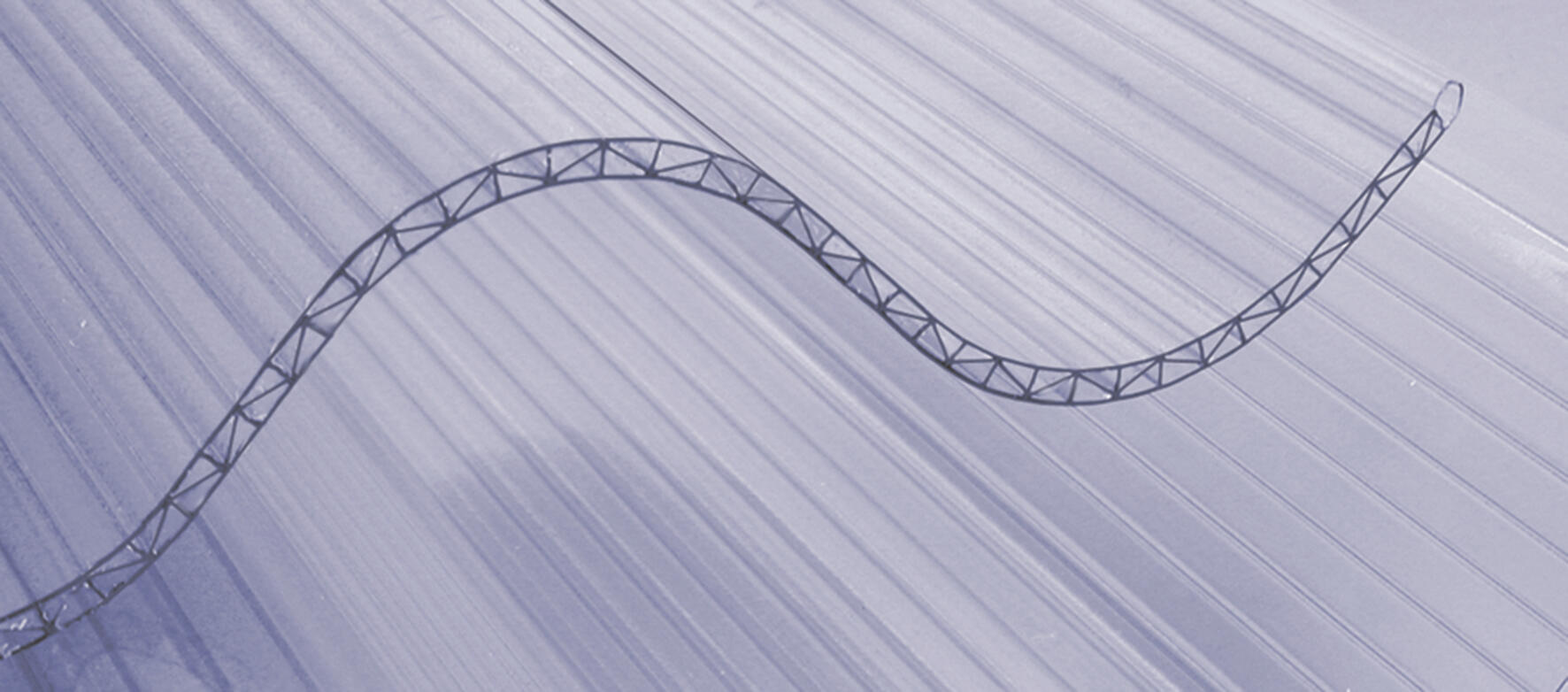Plaque polycarbonate l.0,92 x L.2,02m, ep.6 mm, 1.8KG/M2 3 parois clair, ALVEOLY - 2