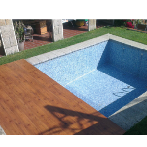 Cubierta transitable modular de aluminio 5x3 m tarima silver