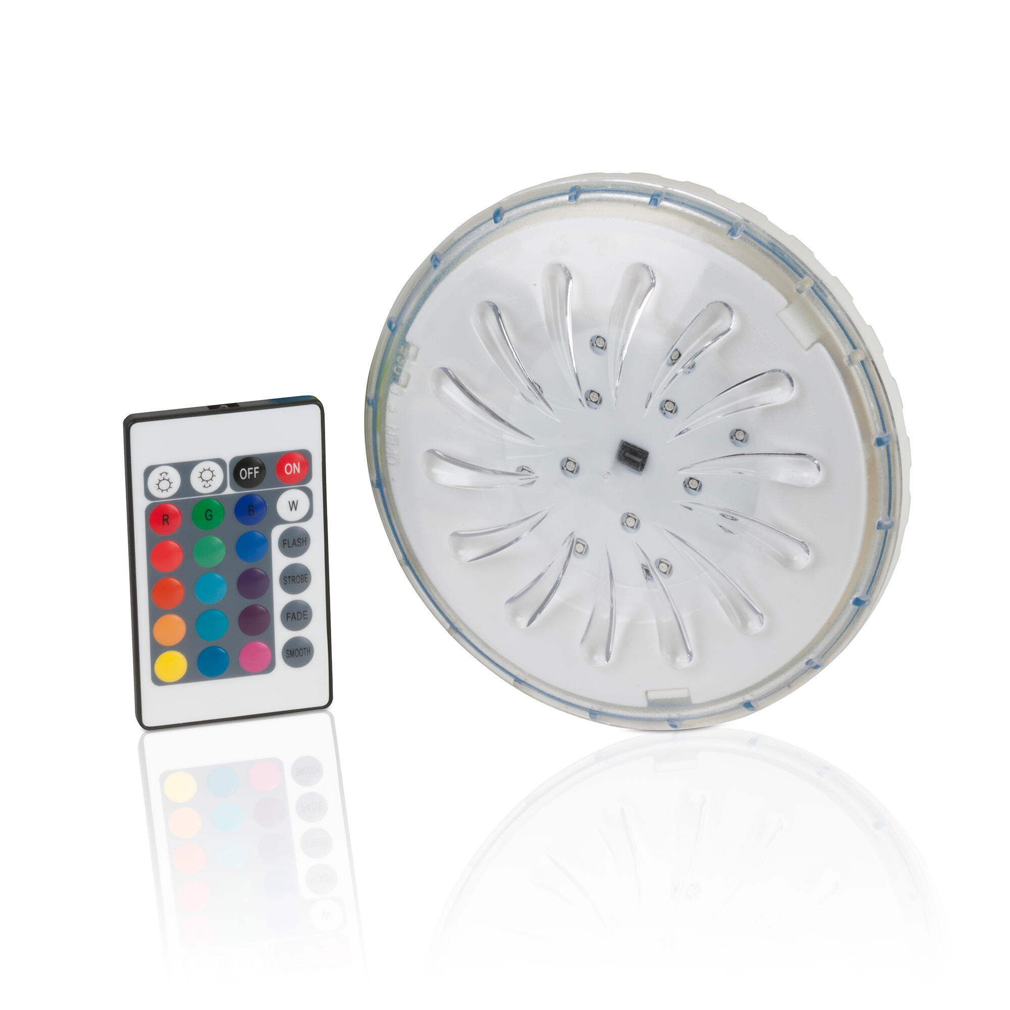 Foco led imantado de color para piscinas elevadas de acero gre