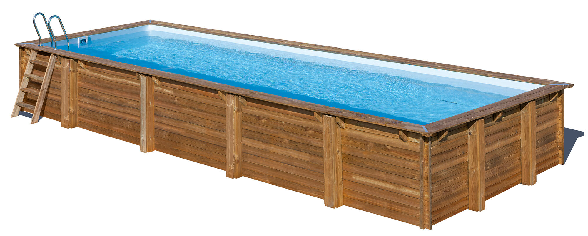 Piscina desmontable de madera rectangular gre 10.1x4.18x1.46 m