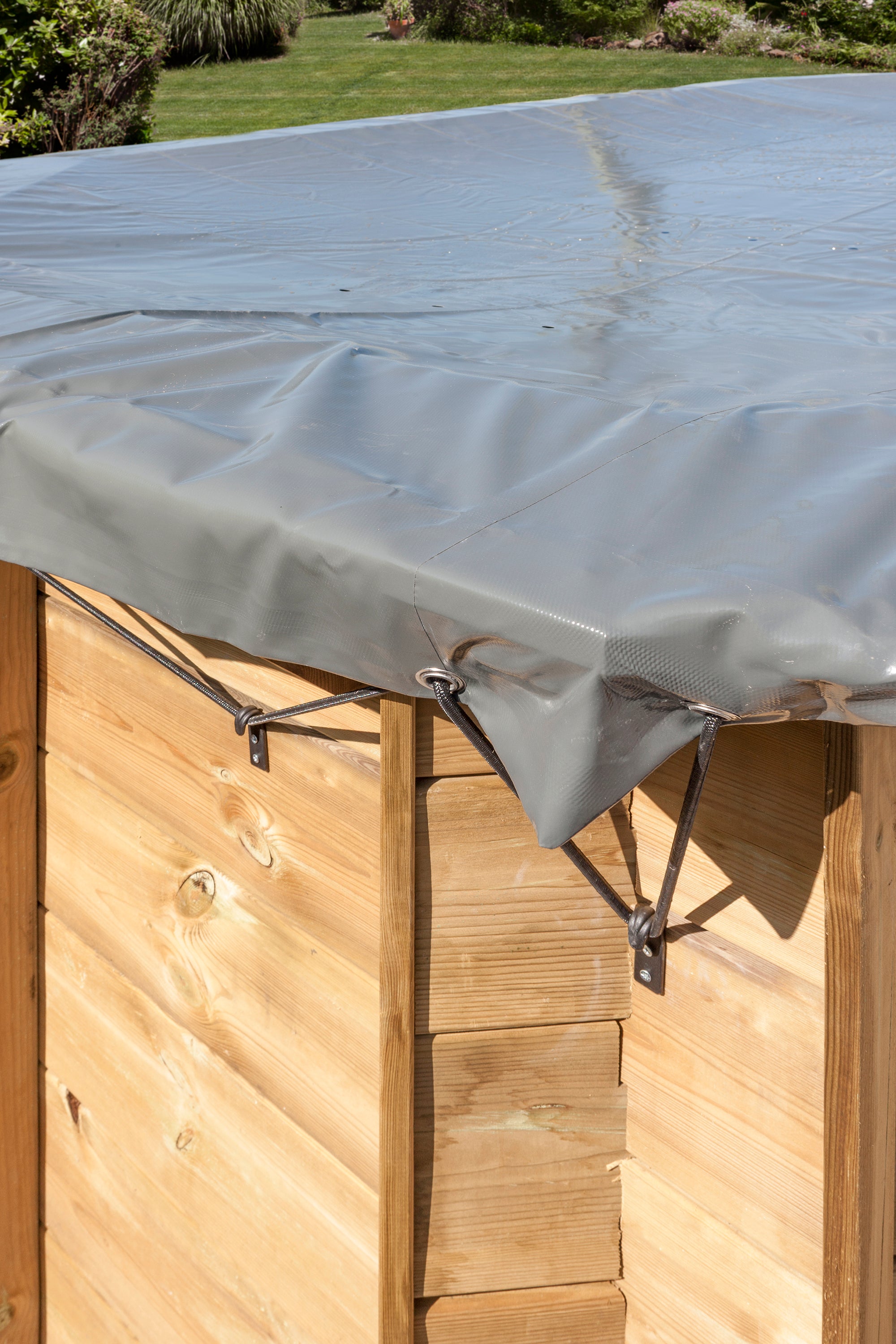 Couverture pour piscine d'hiver ovale GRE Vermela, L.712 x l.512 cm - 3