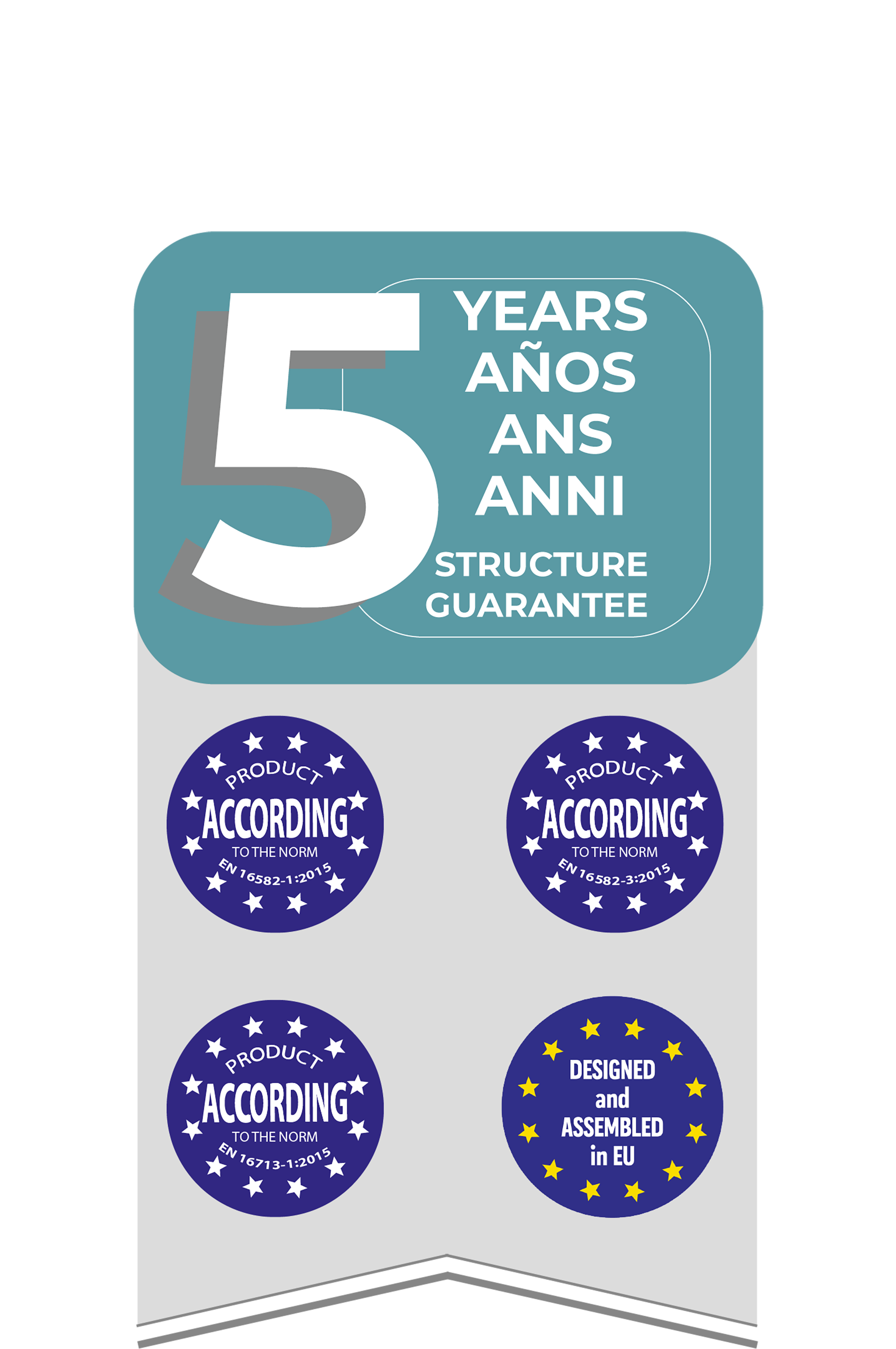 Piscine hors-sol, composite GRE, rectangulaire, L.4.66 x l.3.26 H.1.24m - 2