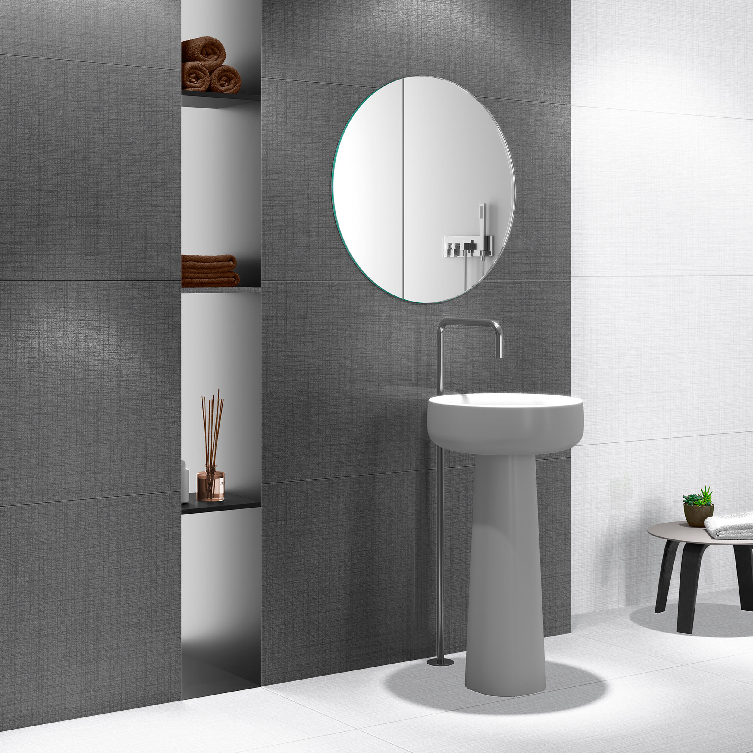 Suelo/azulejo porcelánico elegance efecto metal grafito 120x60 cm c1