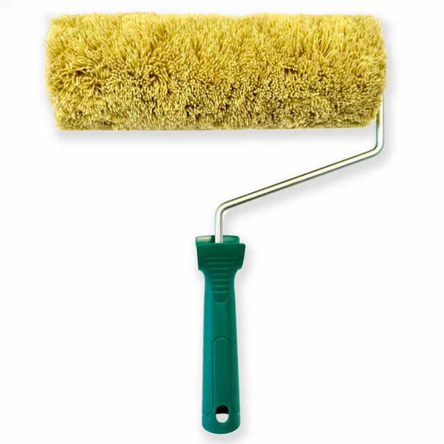 Rodillo para pintar superficies lisas y fachadas lisas CIRET de 220 mm de anchura, 48 mm de diámetro, pelo largo (más de 12 mm). Fibra de poliacrílico. Varilla de acero.
