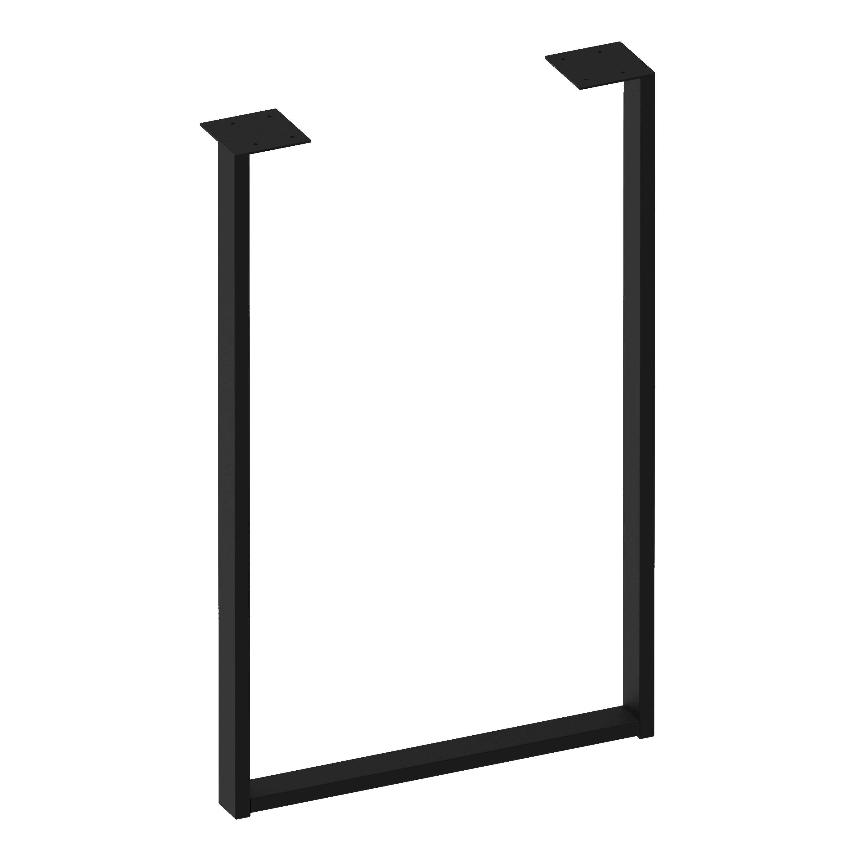 Noga meblowa metalowa 87 x 55 cm czarna