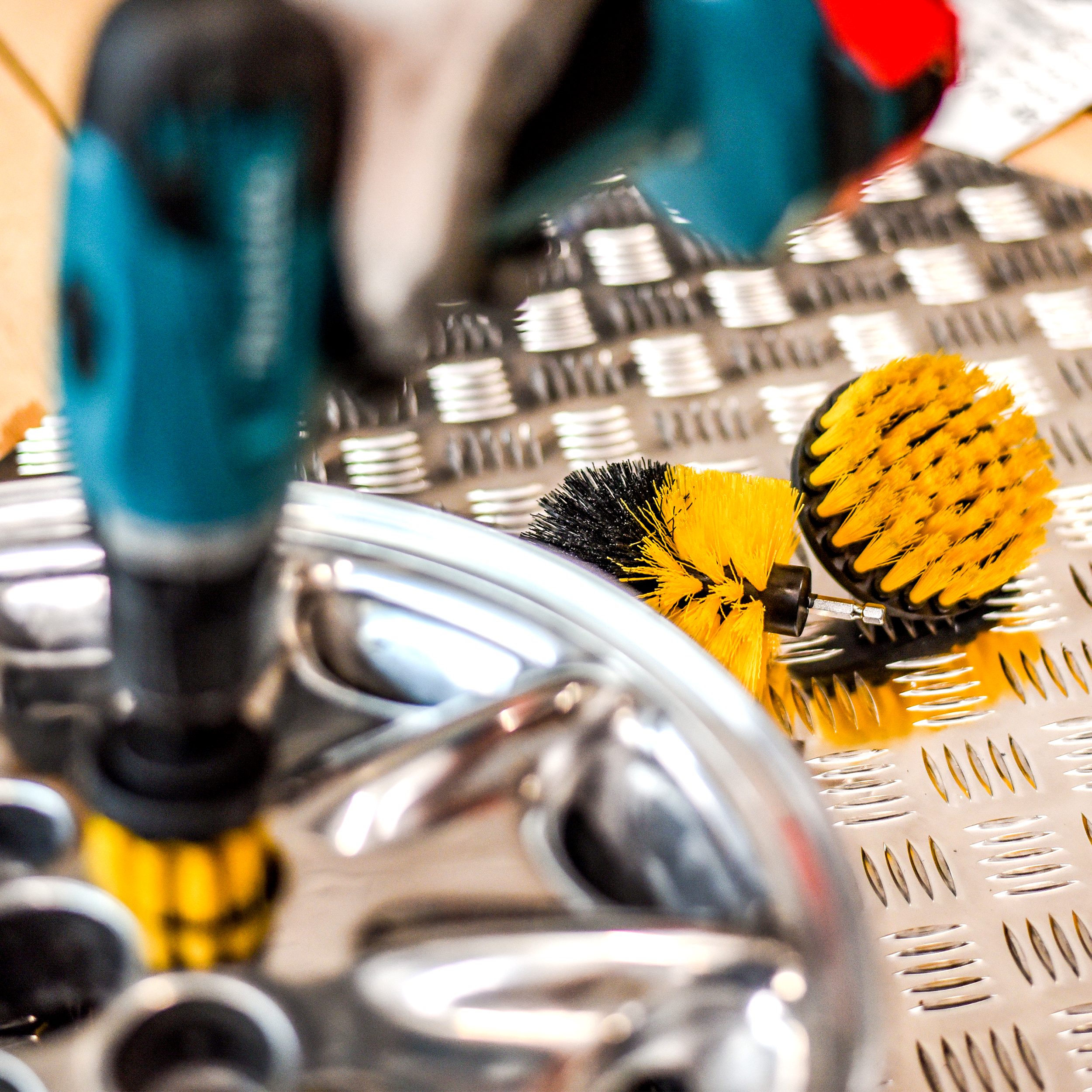 Zestaw szczotek czyszczących 3 szt. na wiertarkę/wkrętarkę DREL - 5