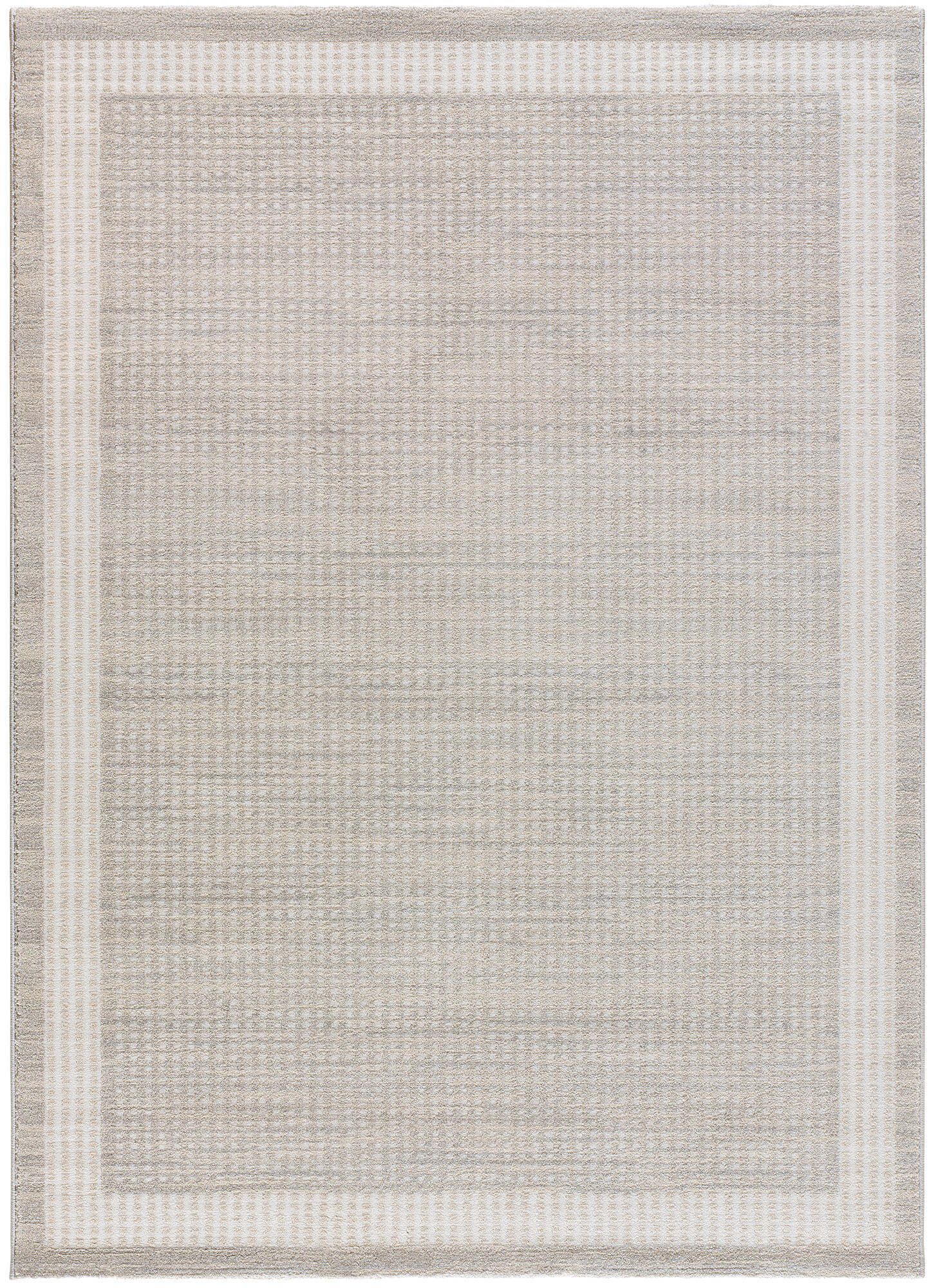 Alfombra polipropileno pelo corto hannibal laguna border beige 80x150cm