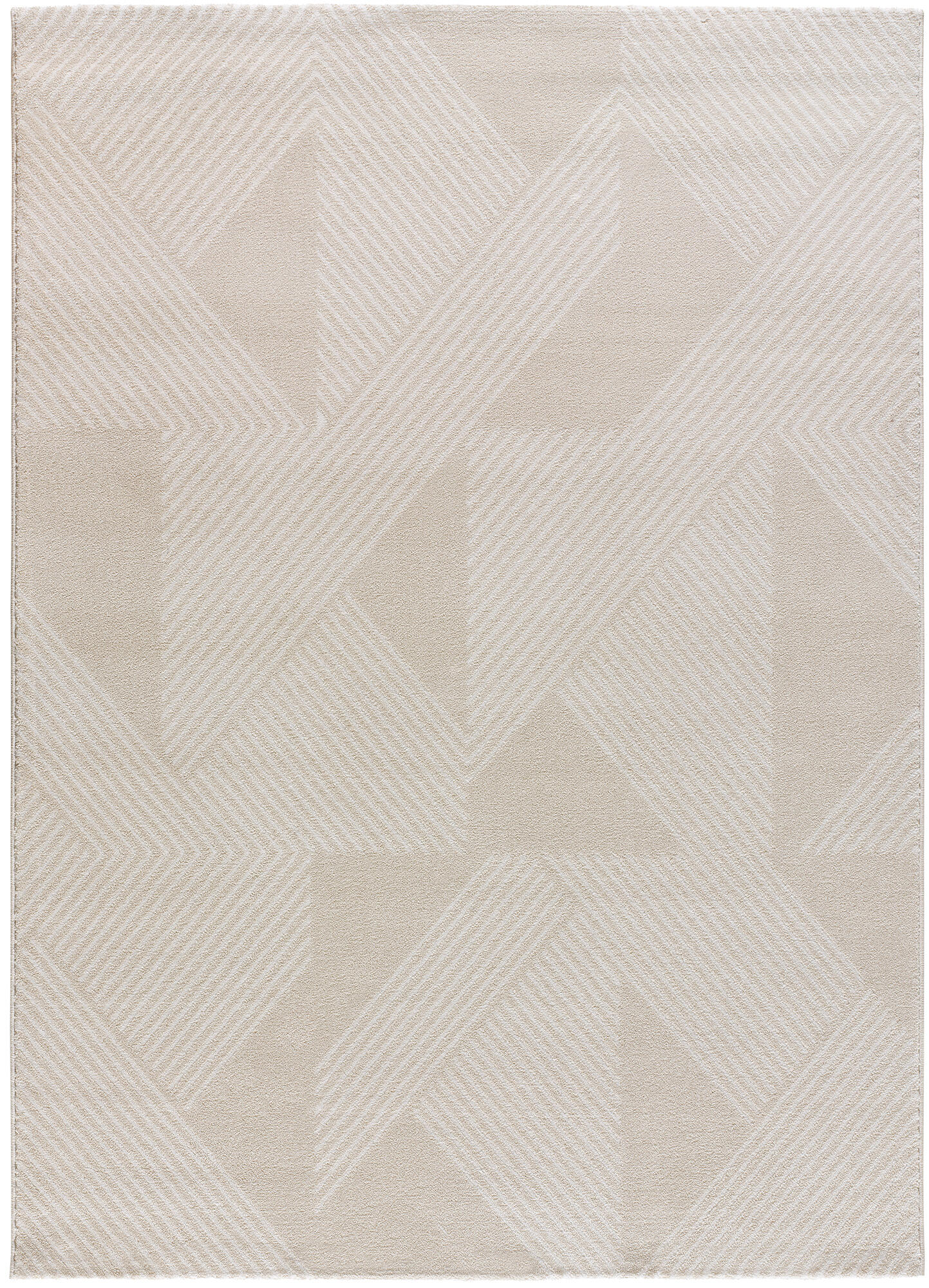 Alfombra polipropileno pelo corto hannibal laguna geometric beige 80x150cm