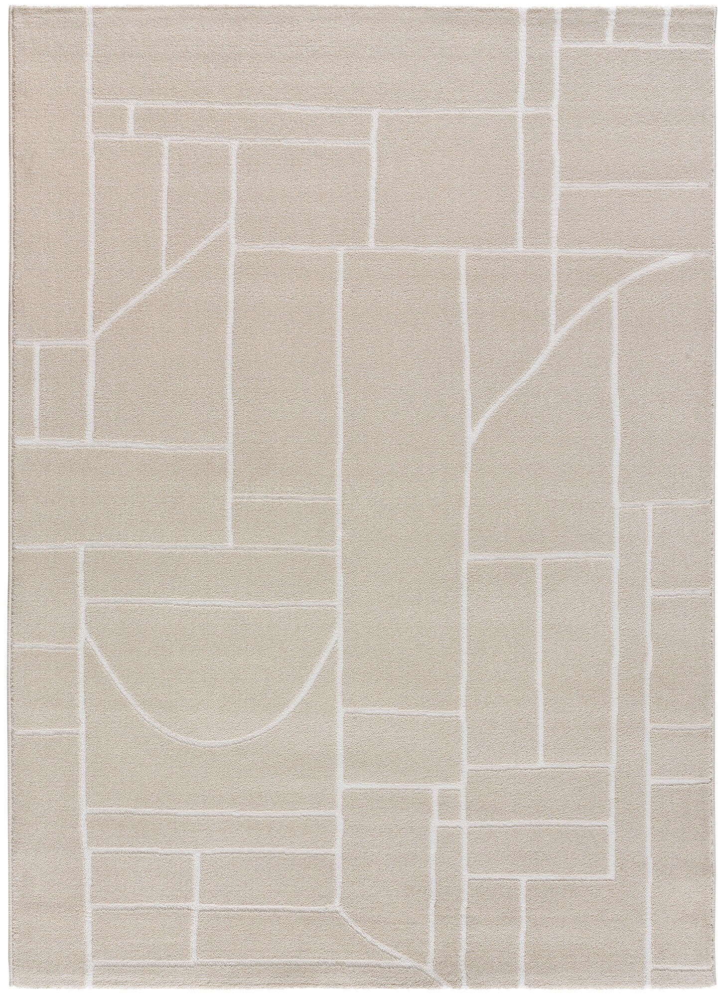 Alfombra polipropileno pelo corto hannibal laguna ethnic beige 80x150cm