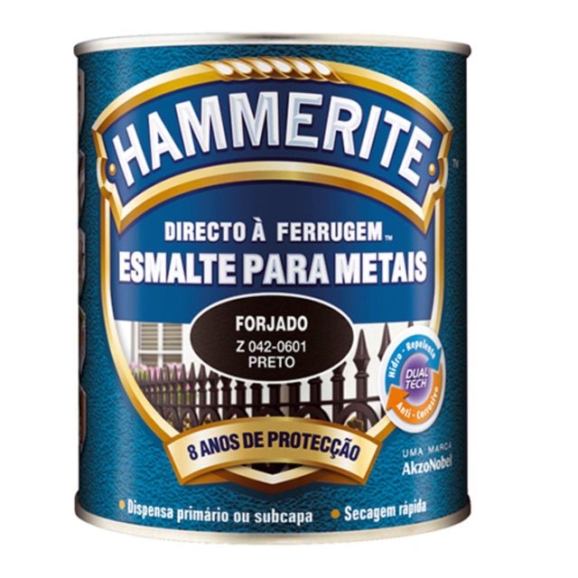 Esmalte antioxidante FORJADO HAMMERITE 0.75L PRETO