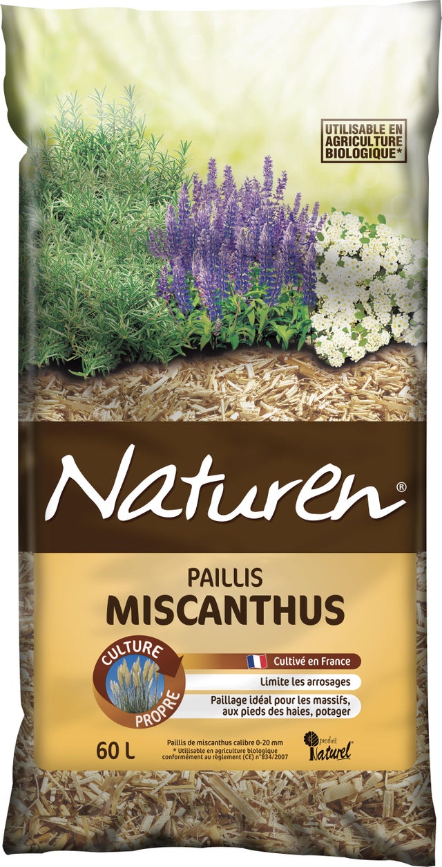 NATUREN Paillage de miscanthus UAB 60L