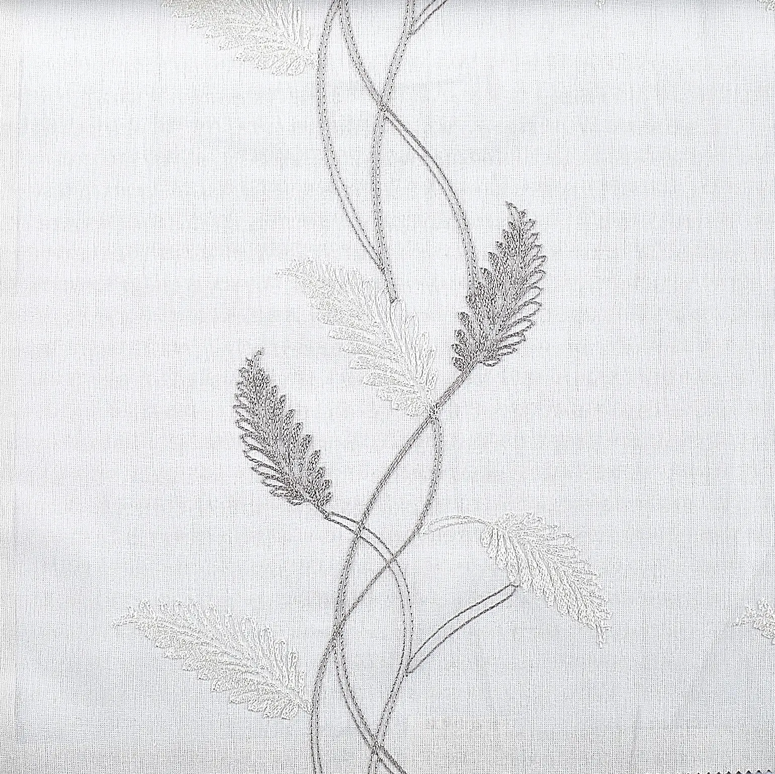 Visillo Transparente Bordado - Estilo Vintage, 200x90 Cm (ancho X Alto), Blanco - Para Salón O Dormitorio