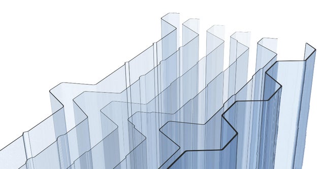 Plaque polycarbonate l.1,04 x L.3m, ep.0.8 mm, 1.8KG/M2, ALVEOLY