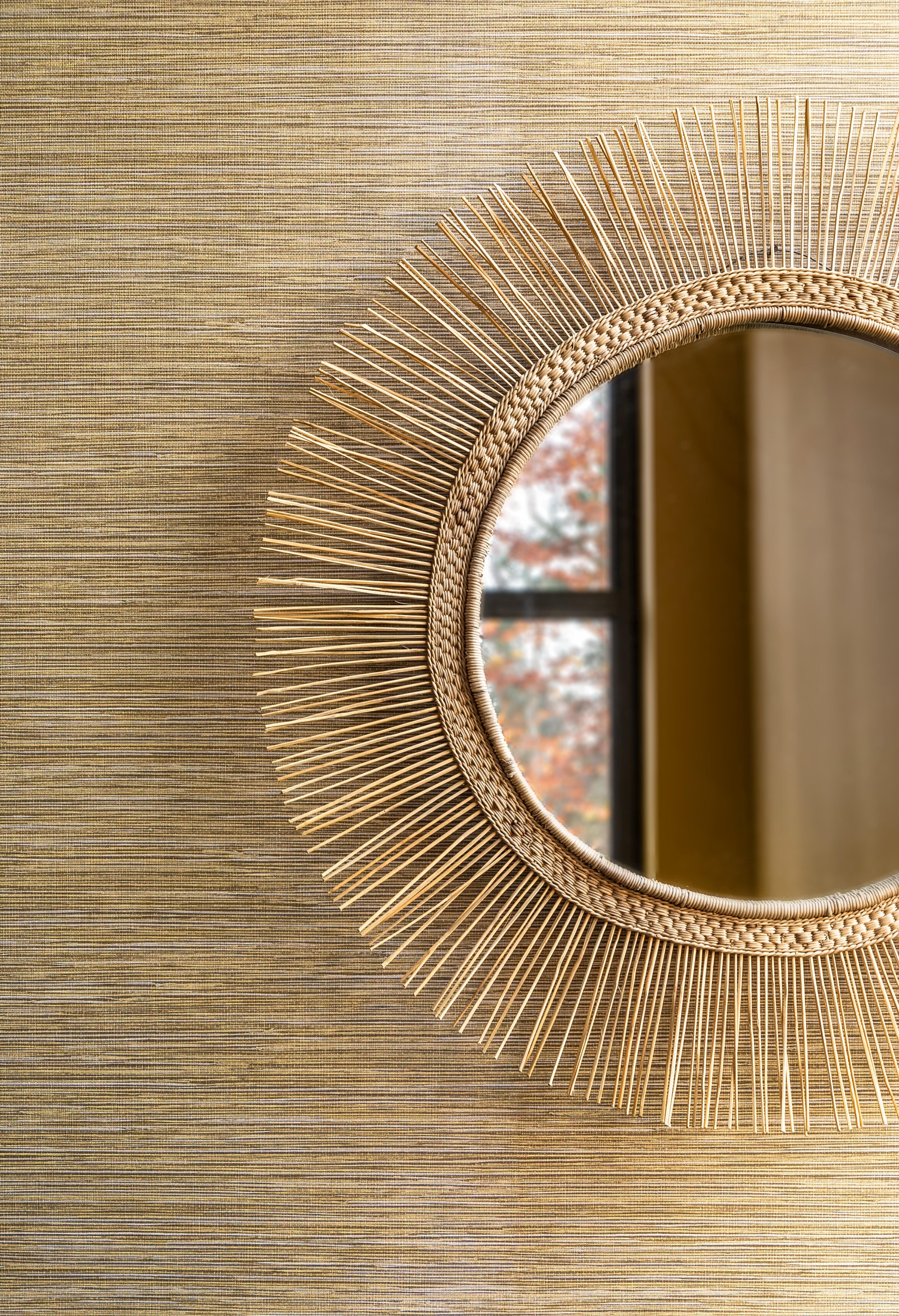 Papel pintado vinilo aplicación cola en pared imitación material beige 53cmx10m fregable