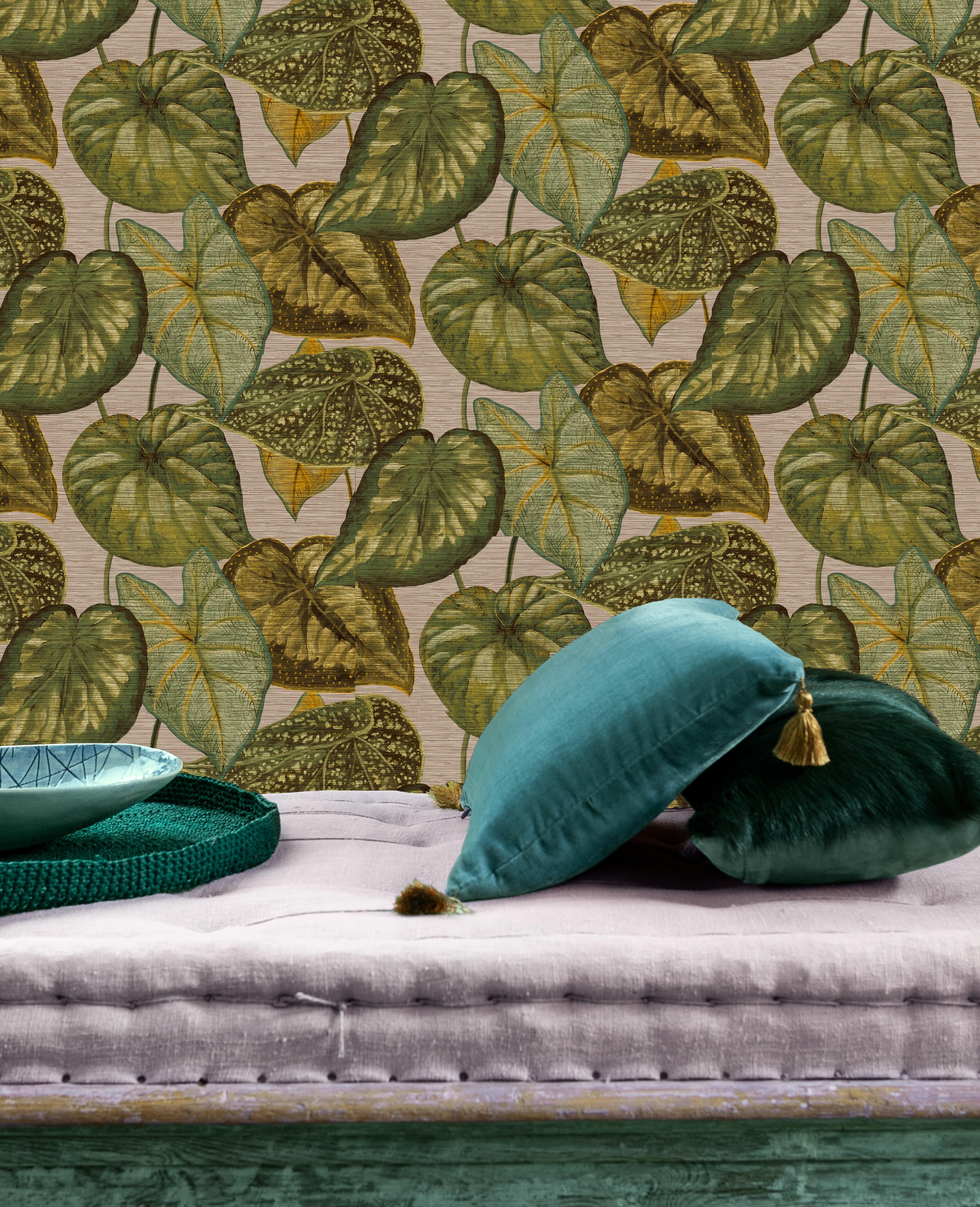 Papel pintado vinilo naturaleza verde