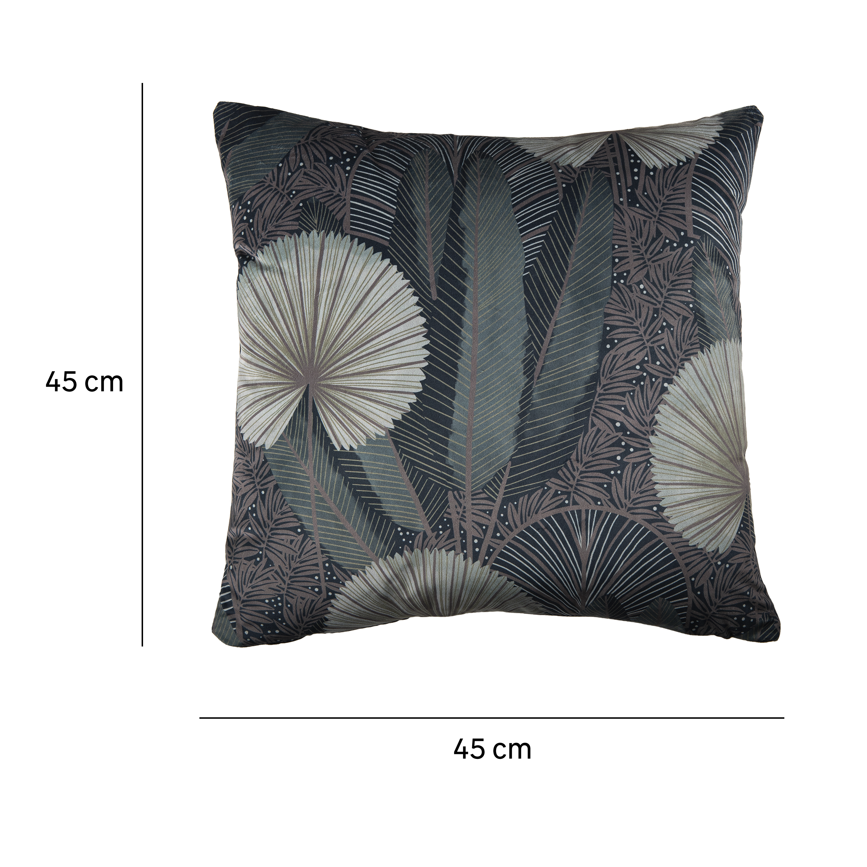 Coussin Asperia, velours vert l.45 x H.45 cm - 2