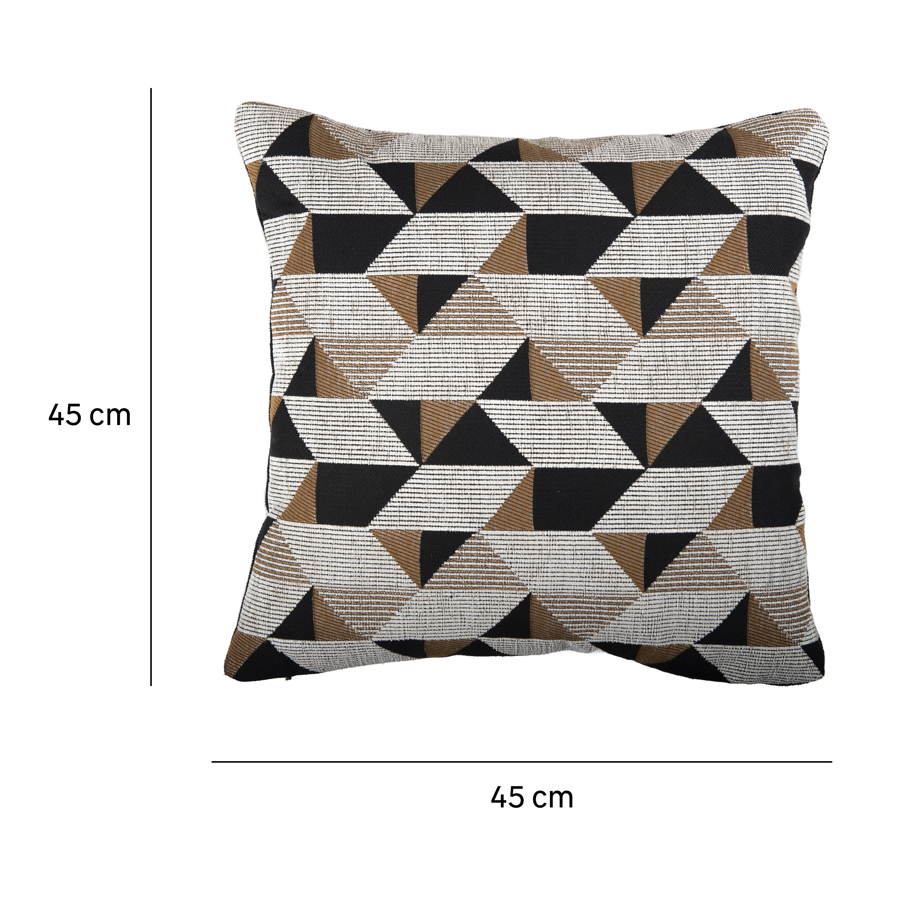 Coussin  jacquard noir , noir l.45 x L.45 cm - 2