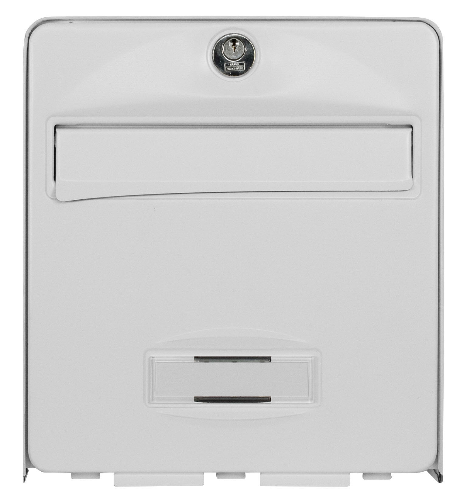 Boîte aux lettres normalisée 1 porte extérieur BURGWÄCHTER Balthazar acier blanc - 3