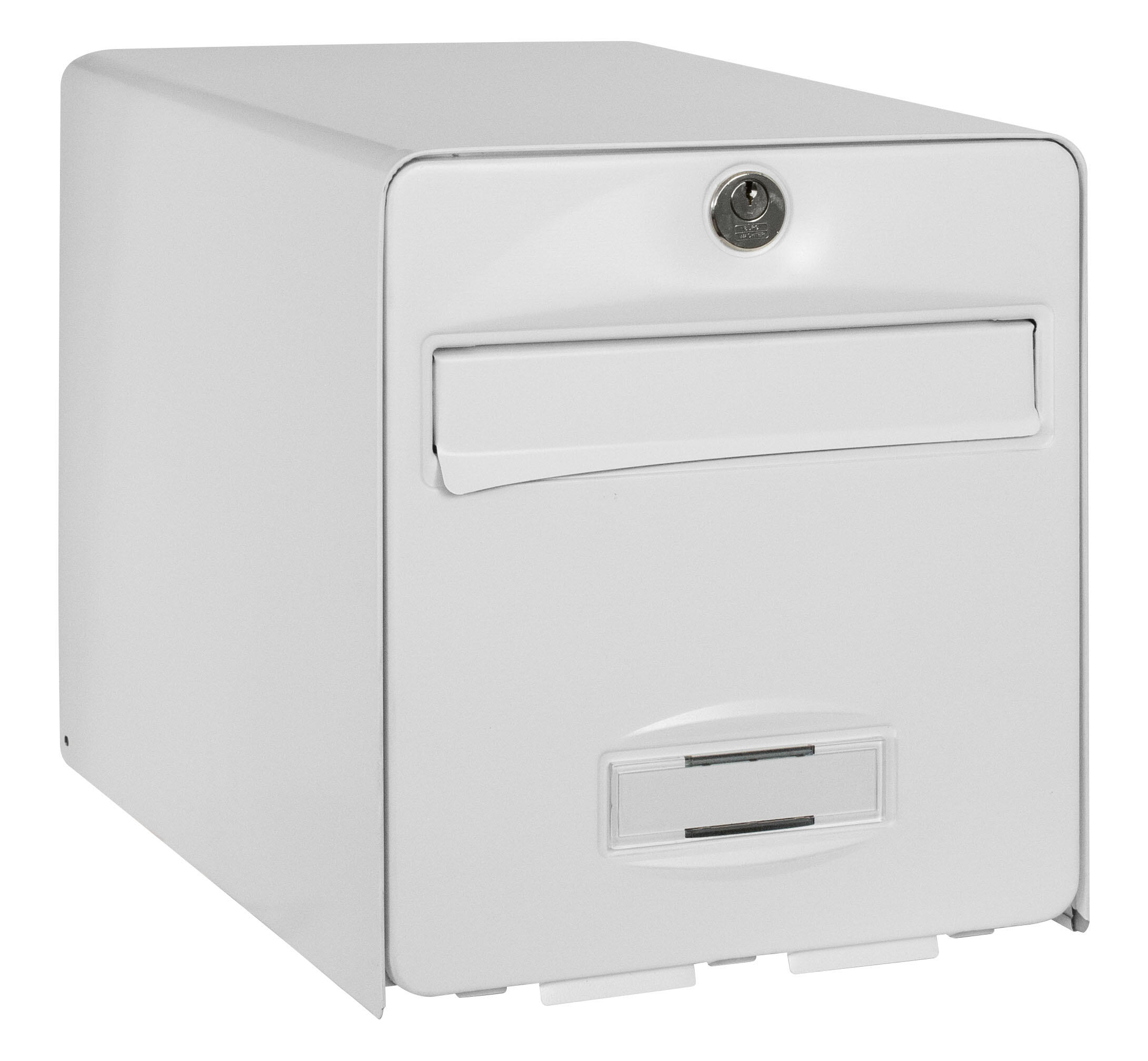 Boîte aux lettres normalisée 1 porte extérieur BURGWÄCHTER Balthazar acier blanc - 2