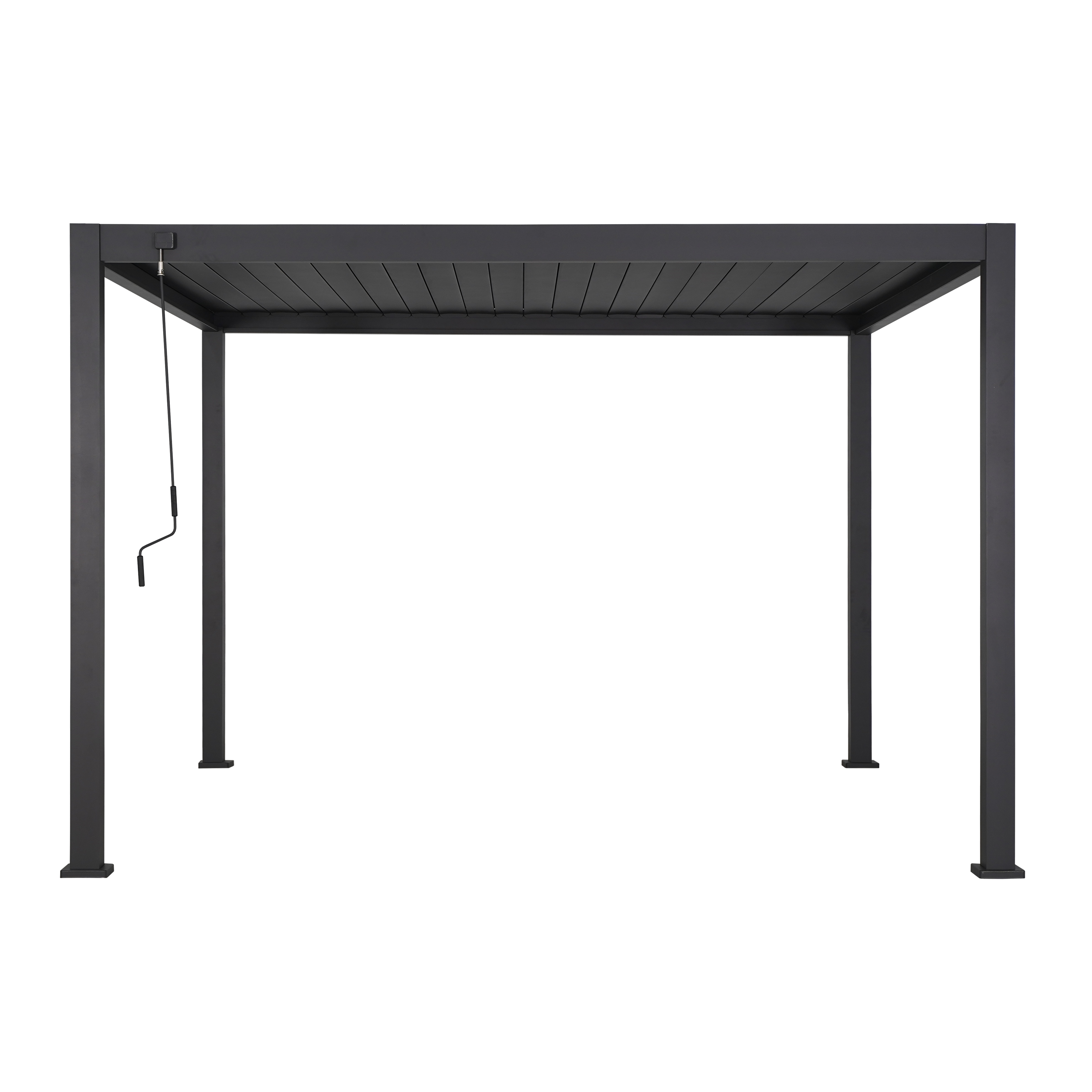 Pergola in alluminio grigio scuro 4 x 4 m - Modus NATERIAL - 11