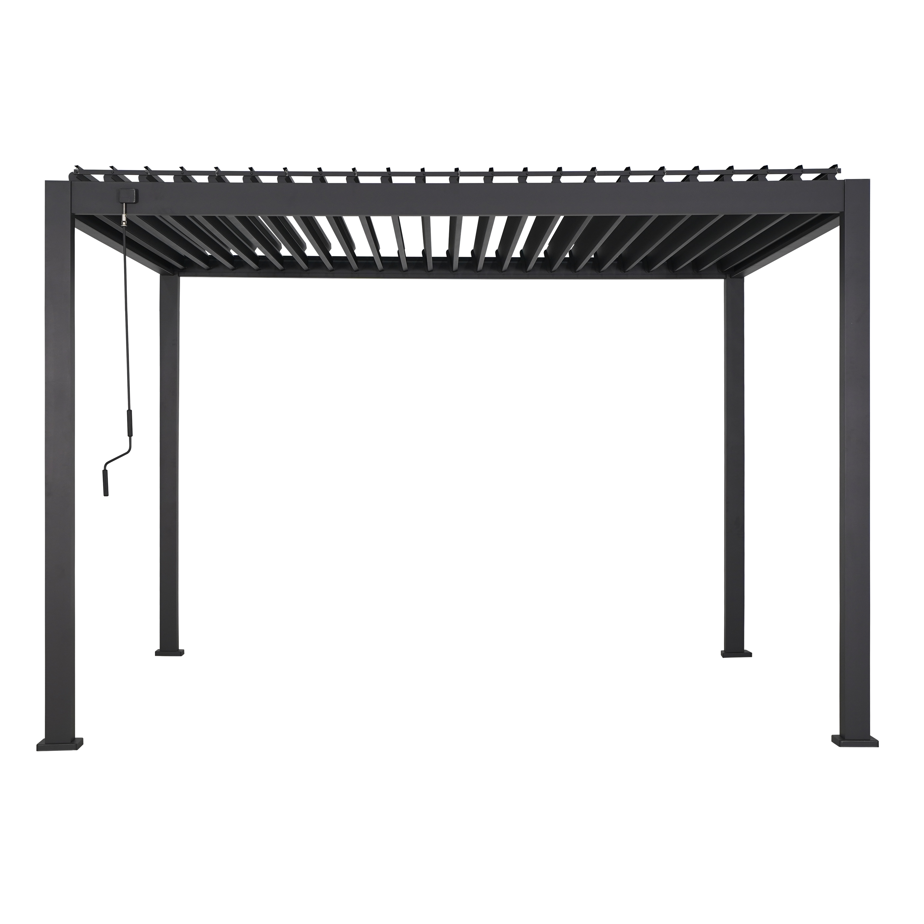 Pergola in alluminio grigio scuro 4 x 4 m - Modus NATERIAL - 12