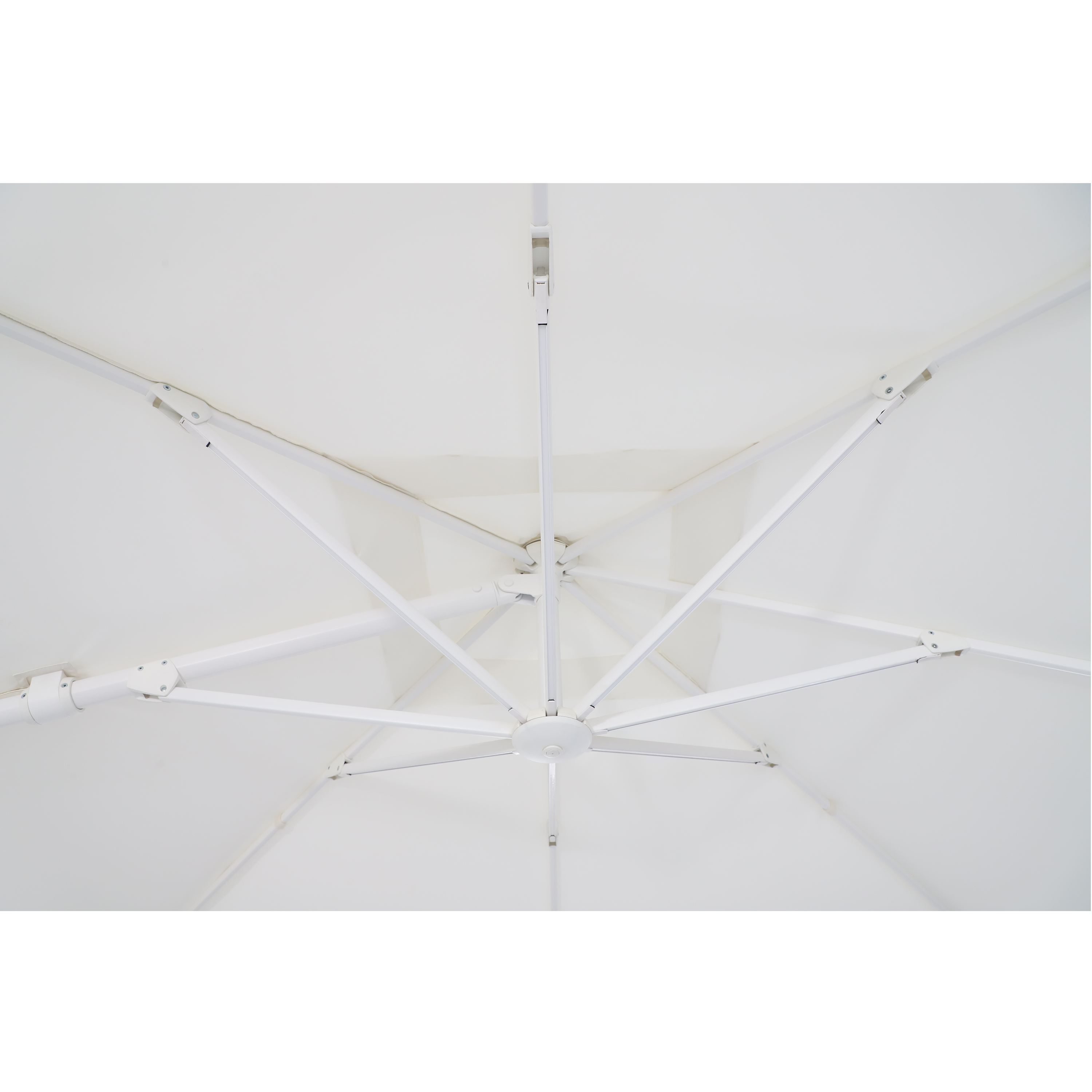 Parasol déporté carré blanc Sonora NATERIAL L.288 x l.288 cm - 9