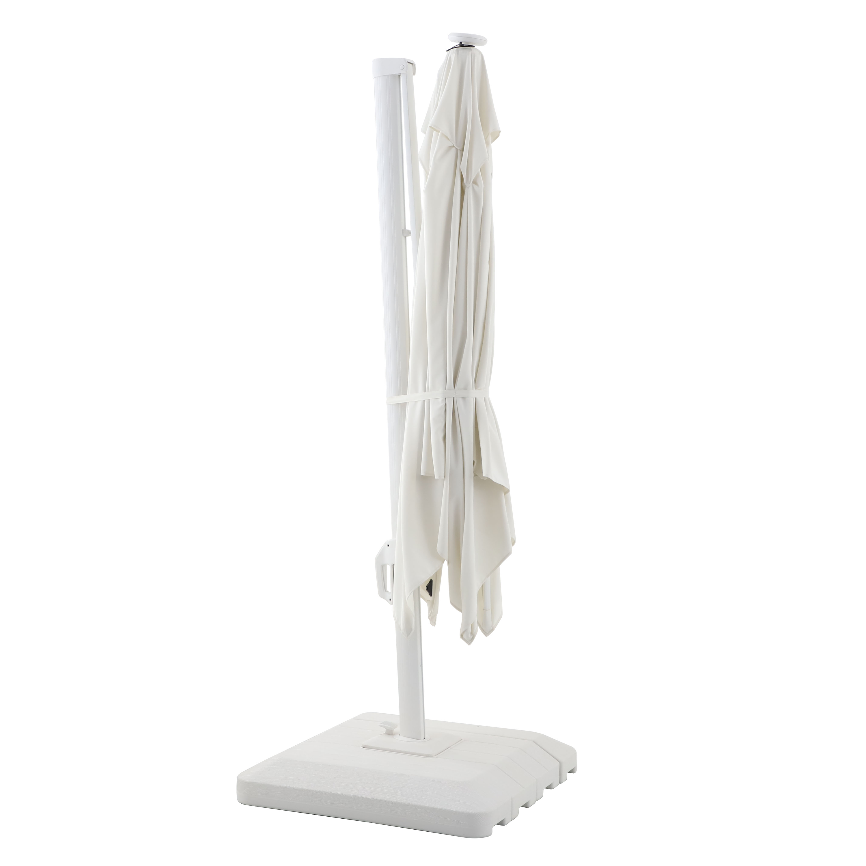 Parasol déporté carré blanc Sonora NATERIAL L.288 x l.288 cm - 10