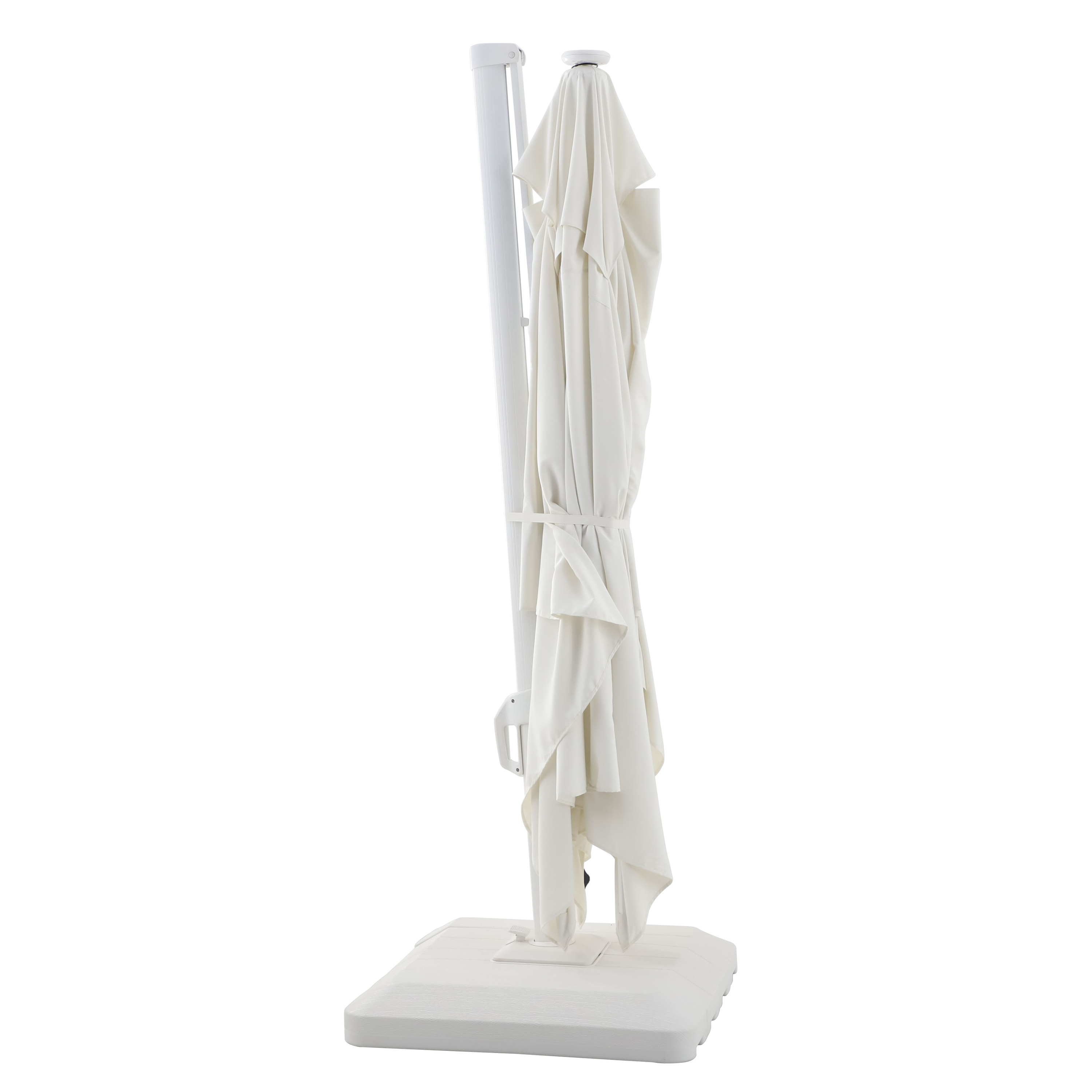 Parasol déporté rectangulaire blanc Sonora II NATERIAL L.390 x l.280 cm - 6