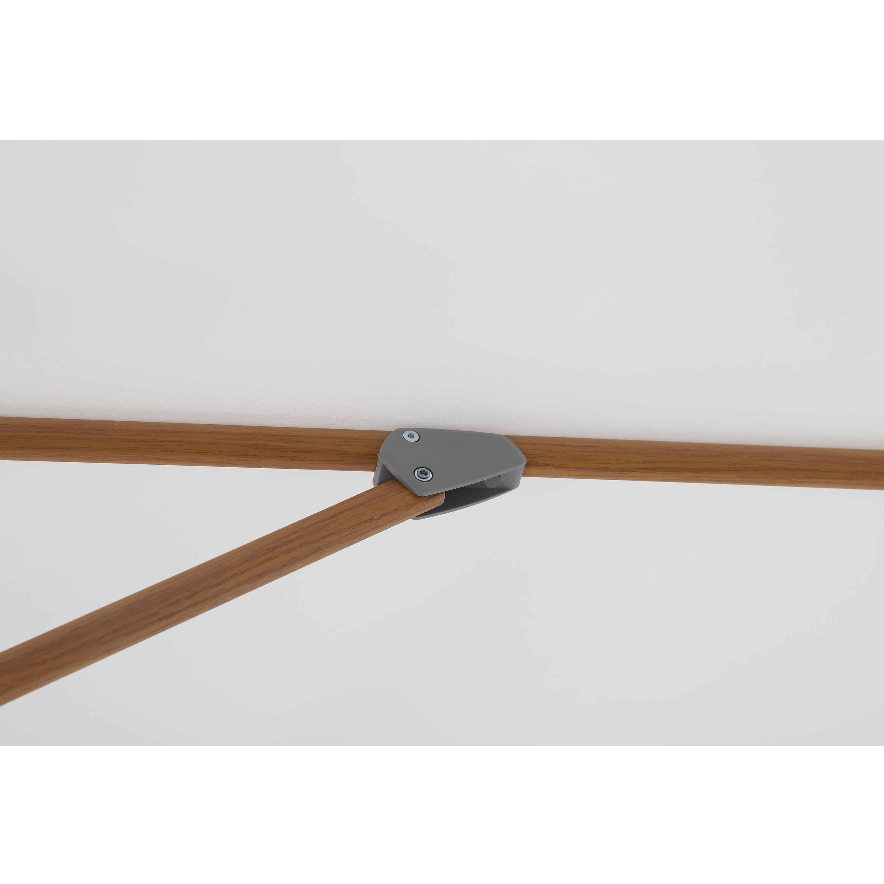 Ombrellone a palo laterale marrone AGORA NATERIAL con telo quadrato bianco L 286 x P 286 x H 264 cm - 16