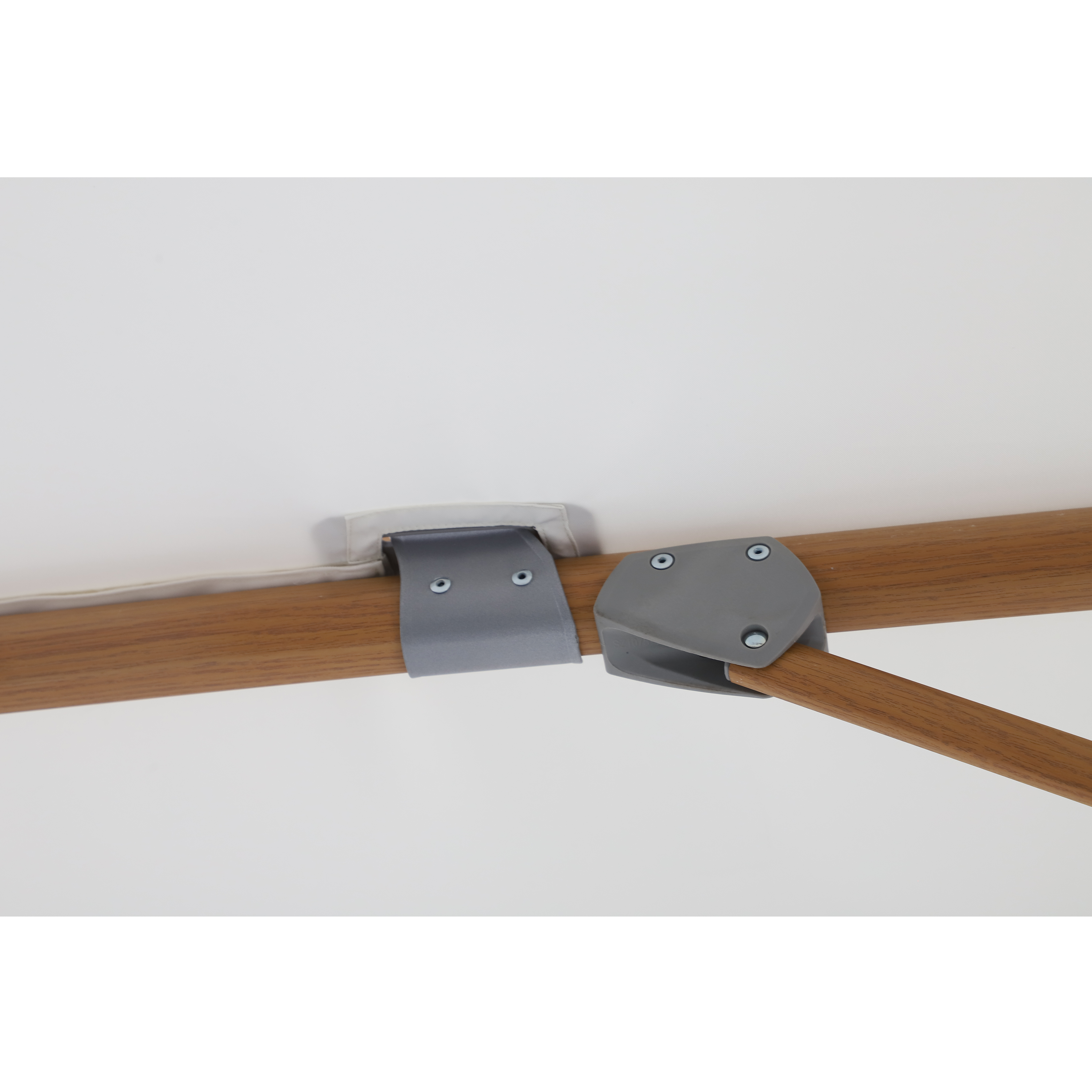 Ombrellone a palo laterale marrone AGORA NATERIAL con telo quadrato bianco L 286 x P 286 x H 264 cm - 21