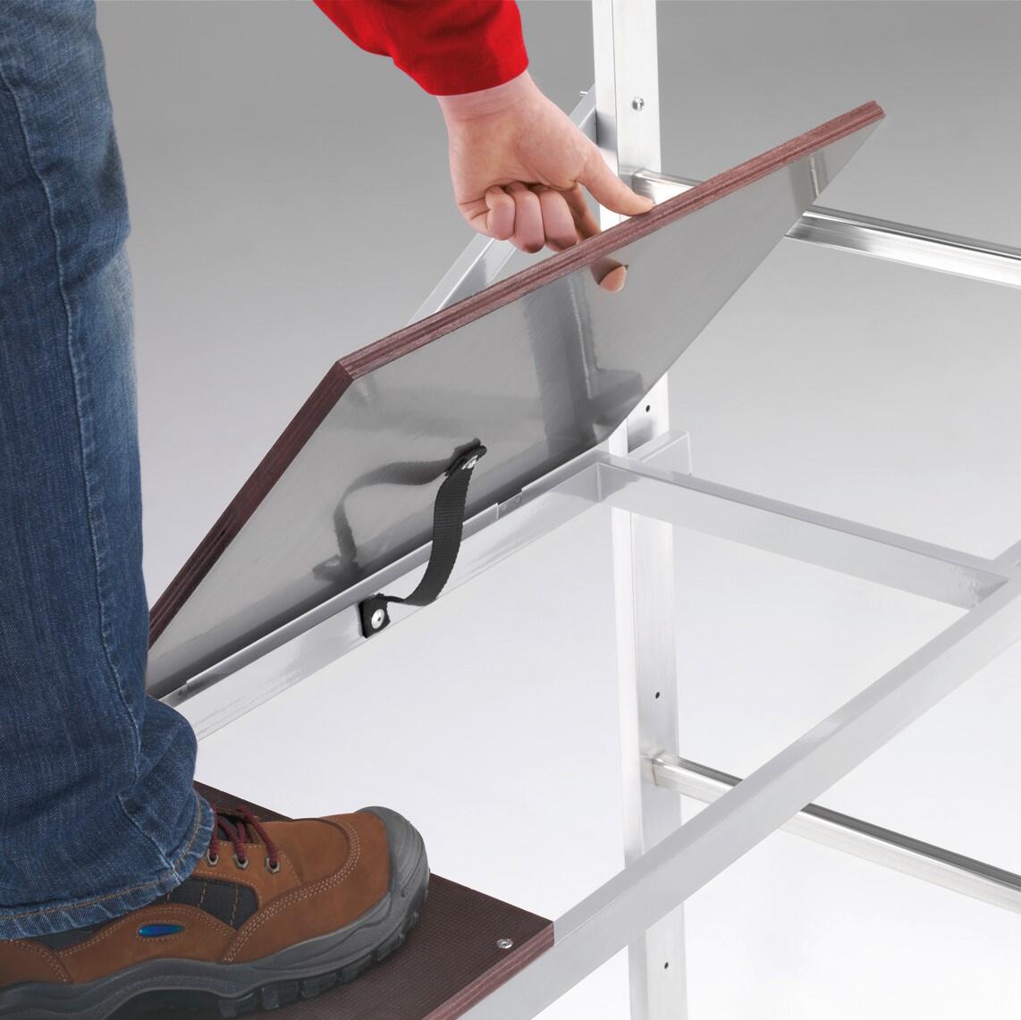 Echafaudage aluminium Hobbystep h5 HAILO hauteur de travail 4.5 m - 10