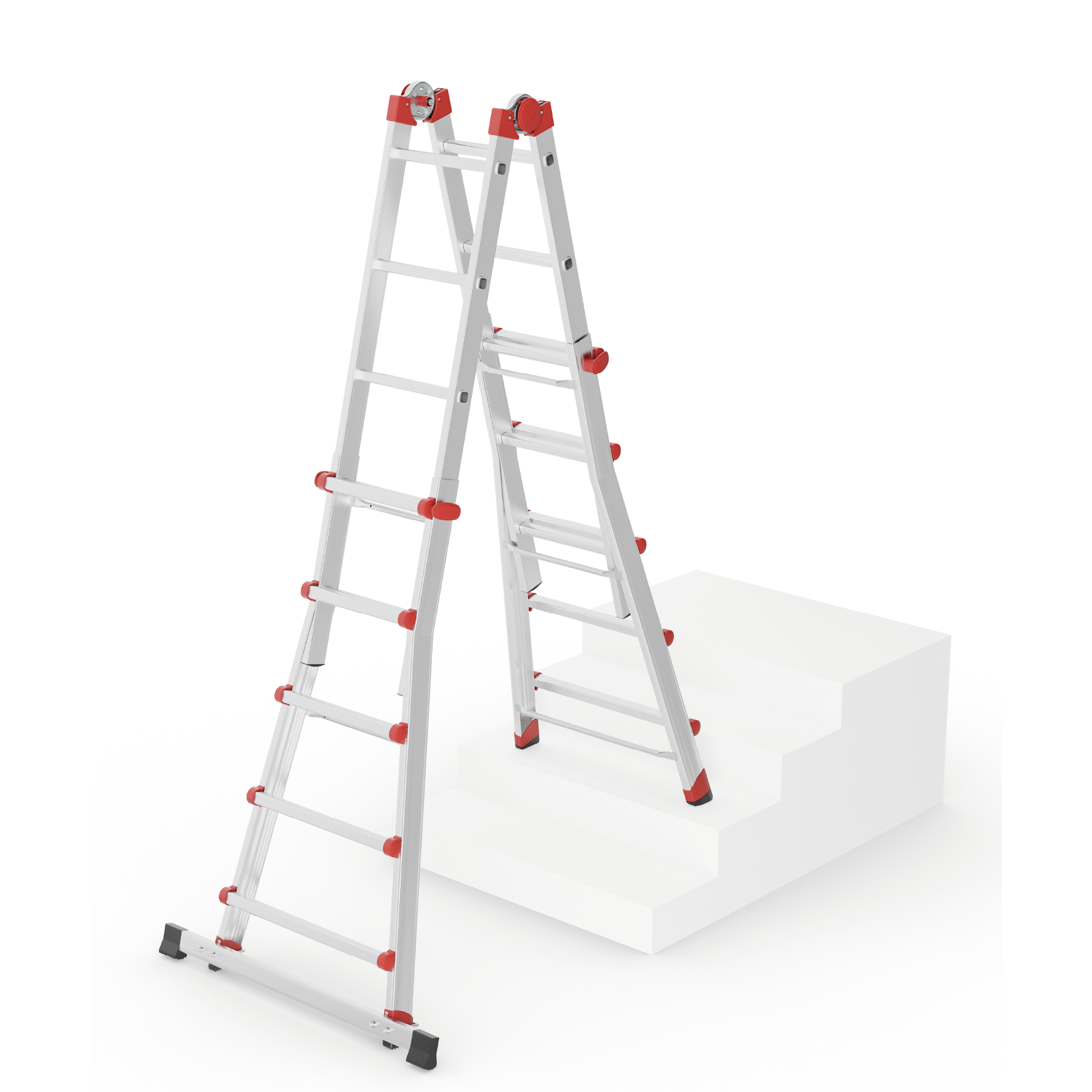 Echelle télescopique aluminium HAILO 16 marches - 3